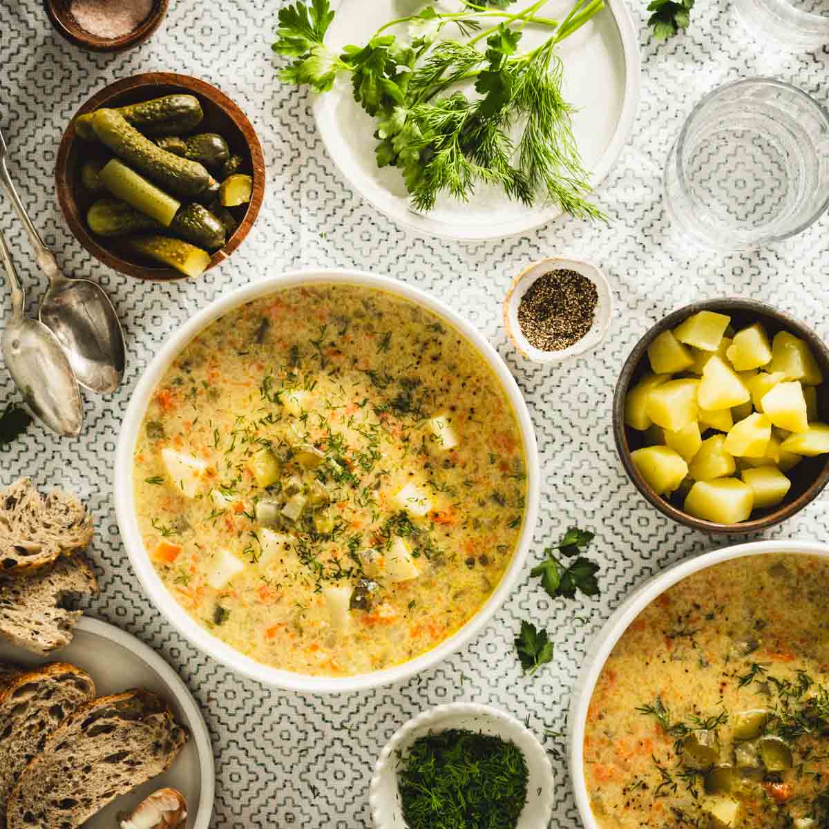 Polish Dill Pickle Soup Recipe