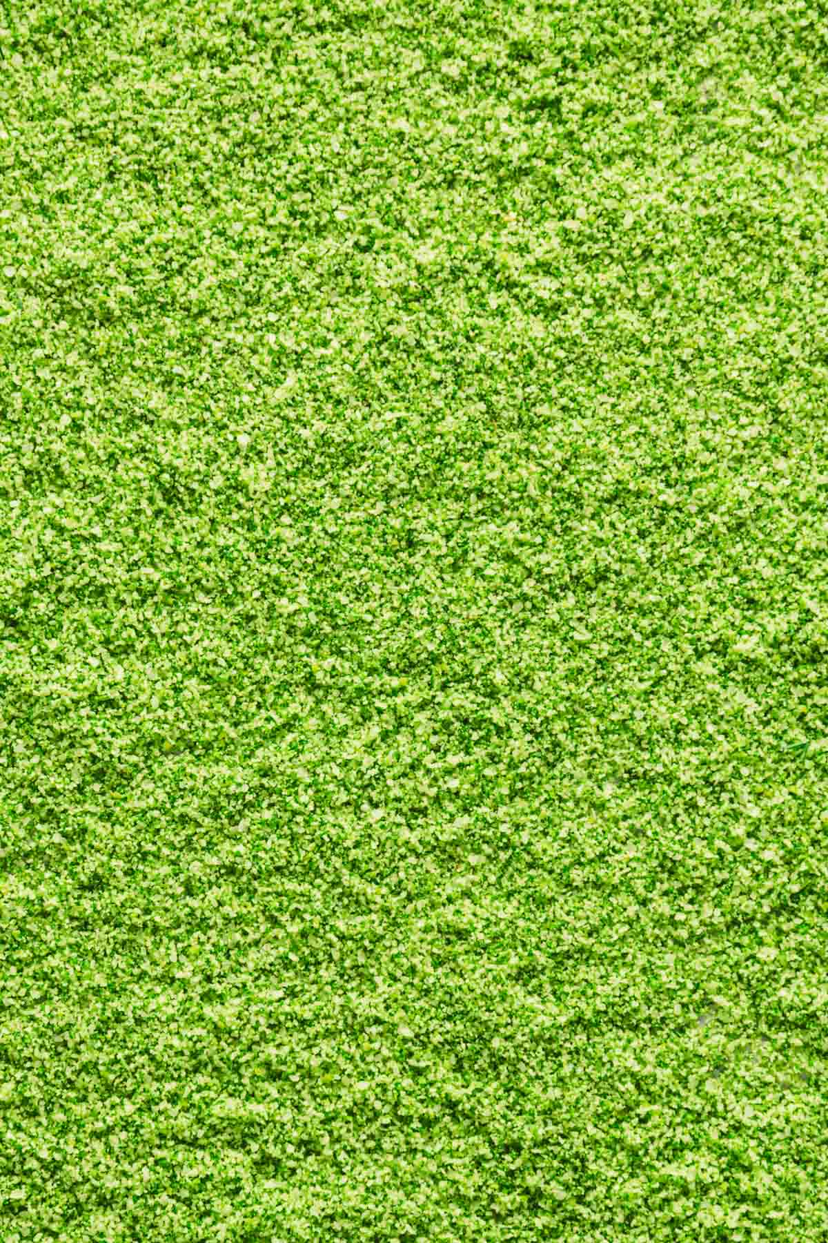 close up of dill salt on a baking sheet