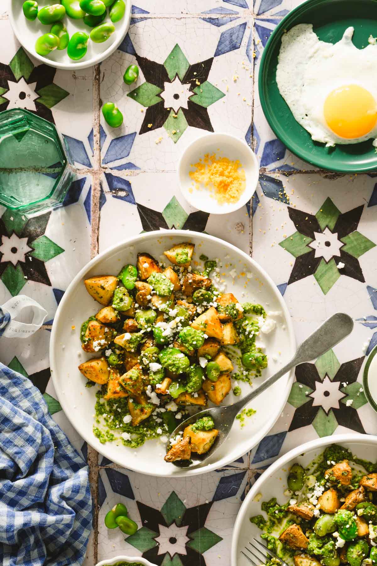 close up of the plate with the salad