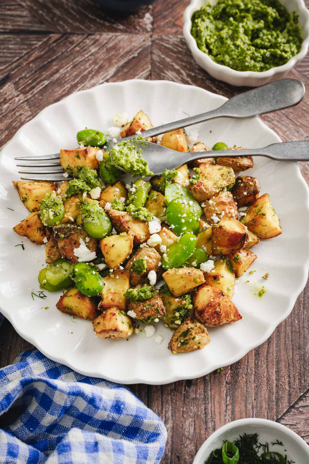 side view of the salad