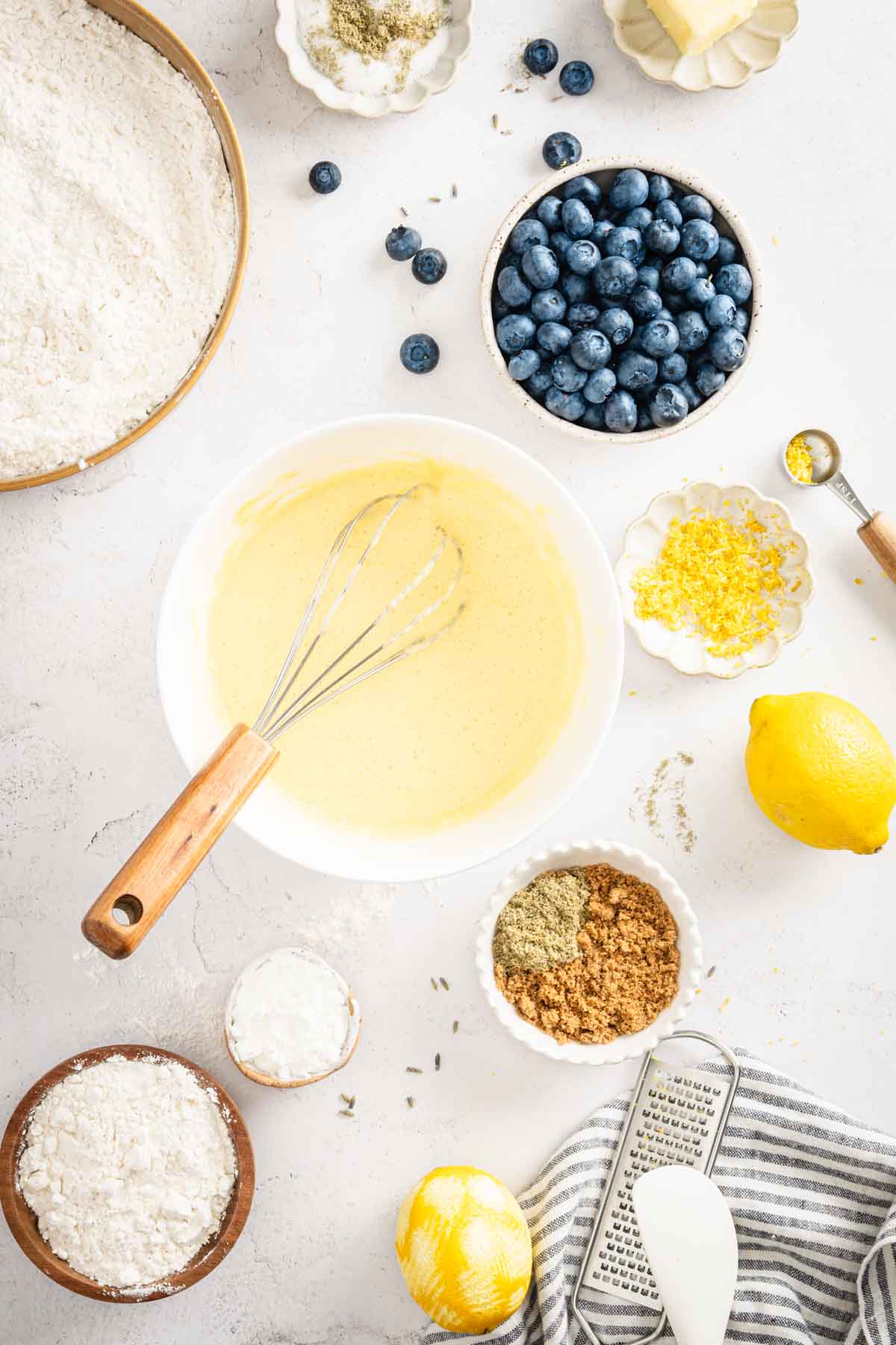 small bowl with egg and mascarpone mixture