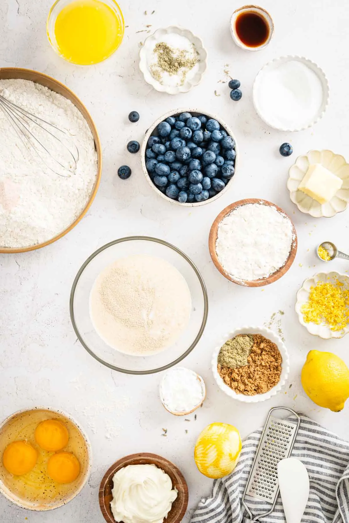 yeast added to the bowl with milk