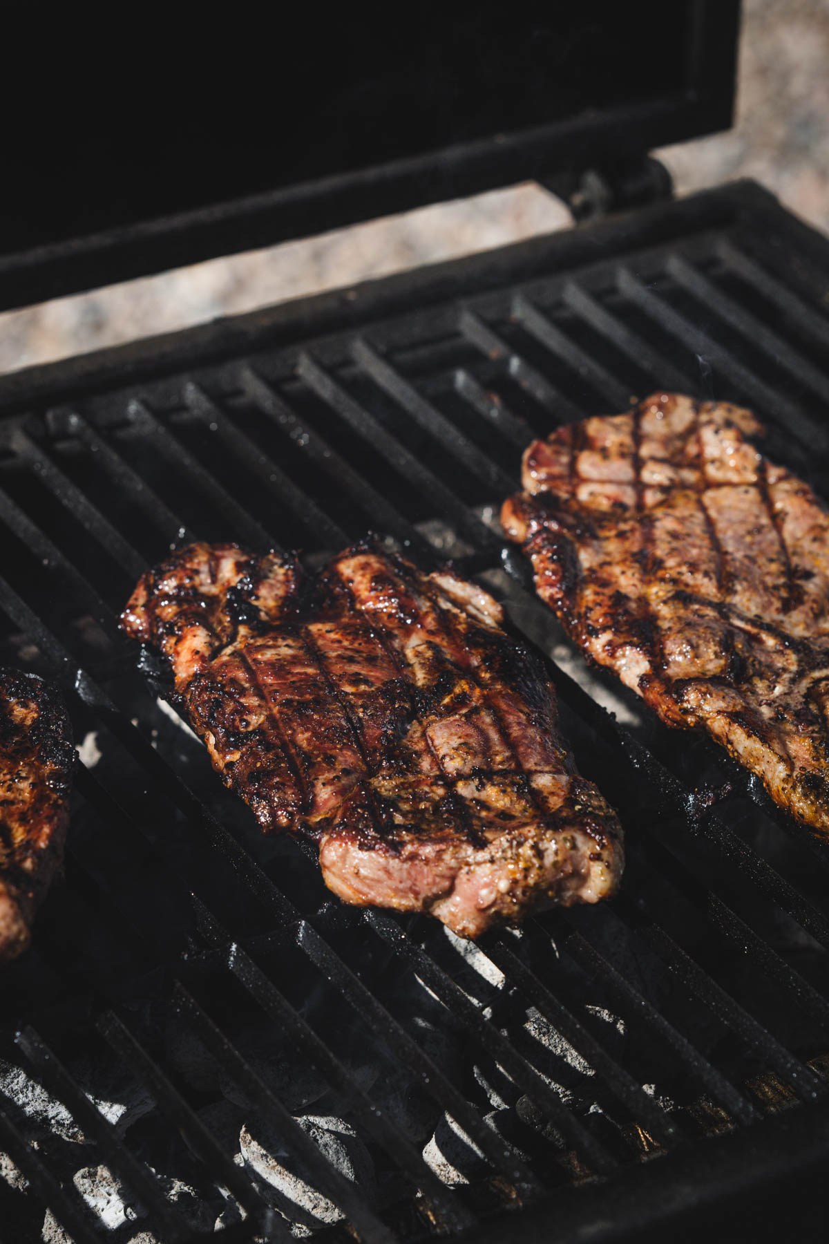 grilled karkowka on grill grates