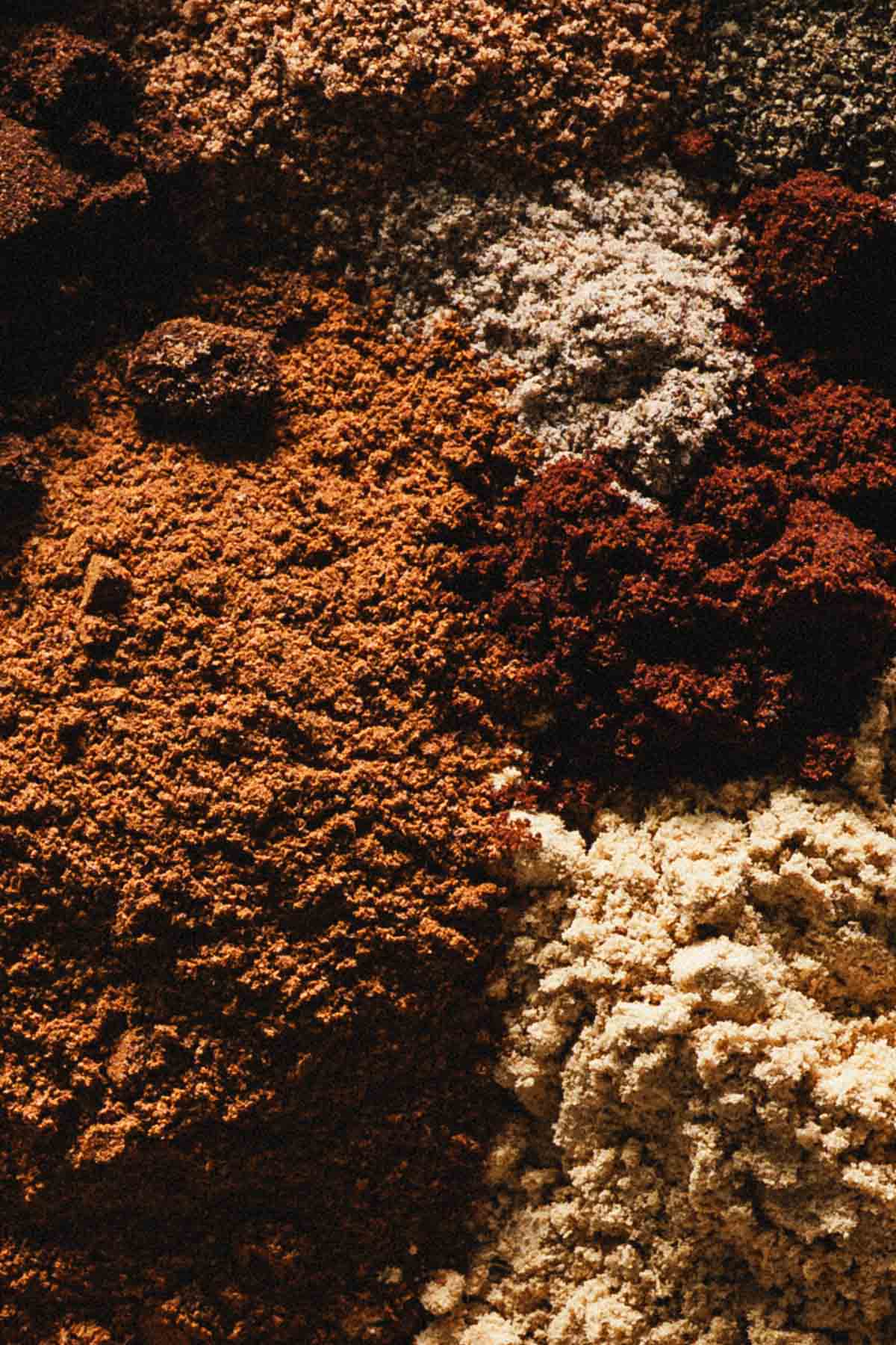 close up of spices