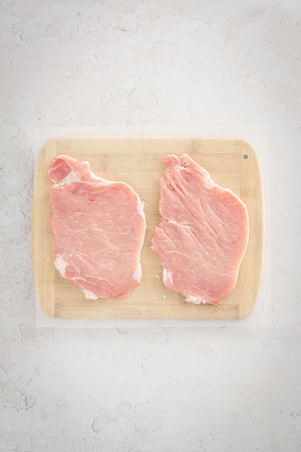 pork chops pounded thin