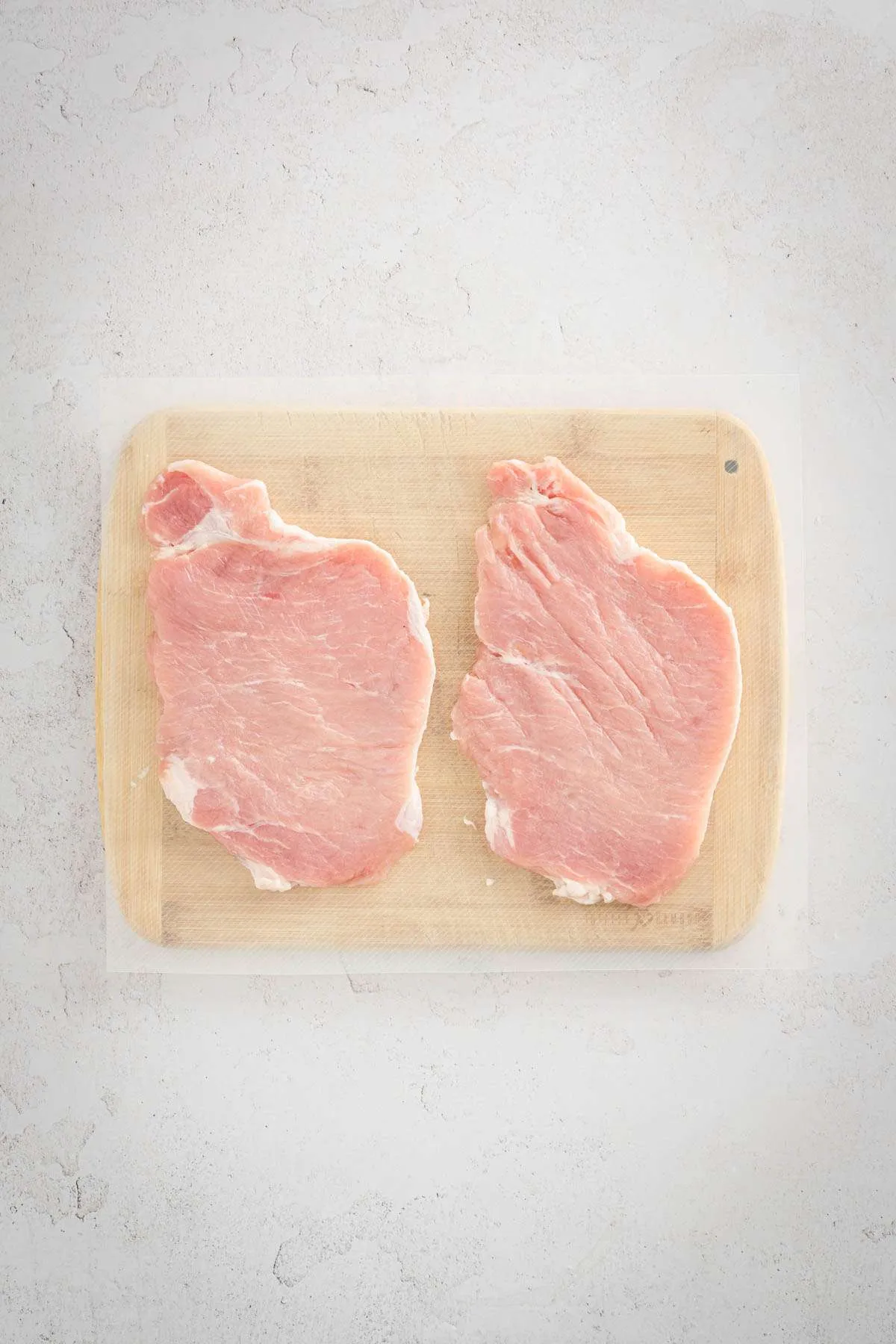 pork chops pounded thin