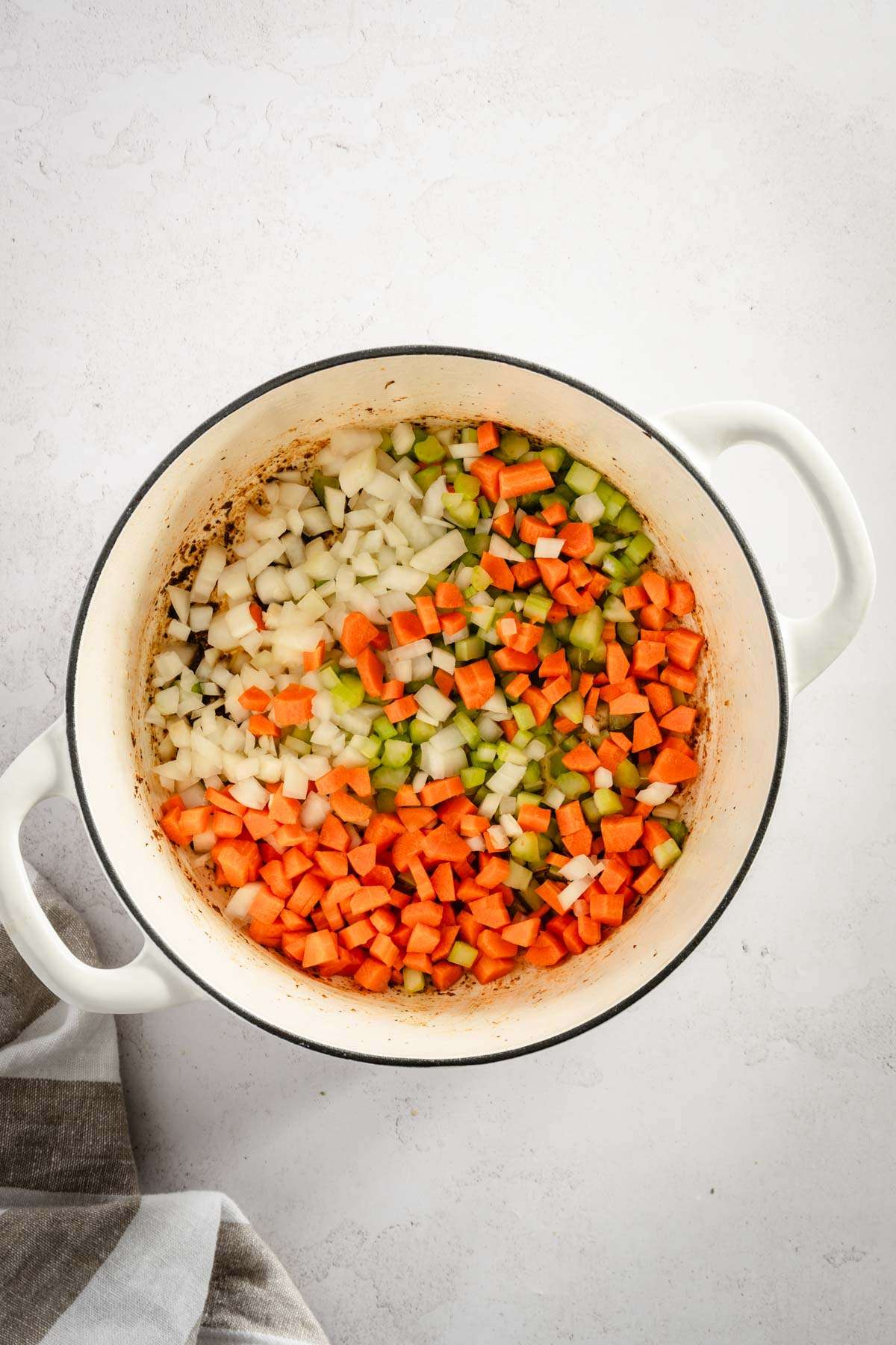 veggies in the cooking pot