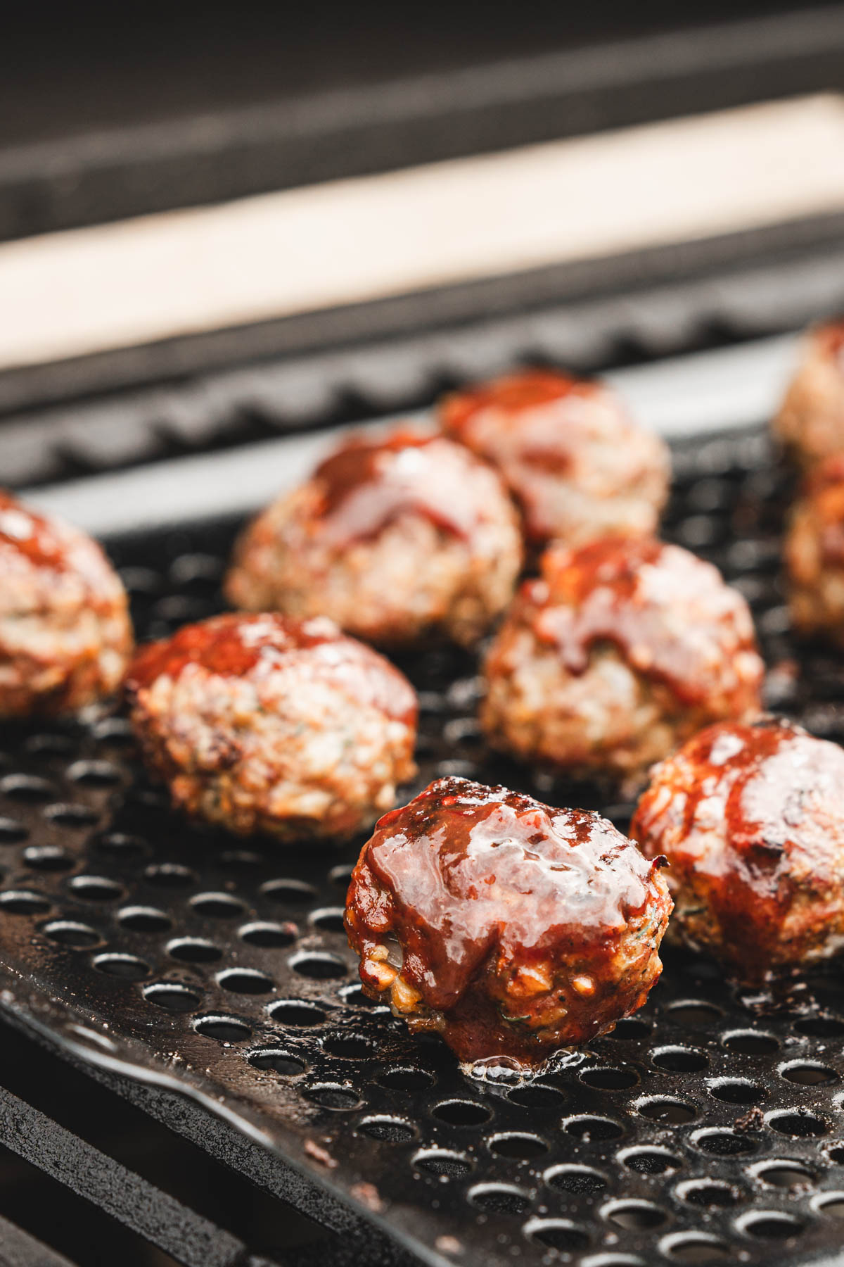grilled meatballs on the grill