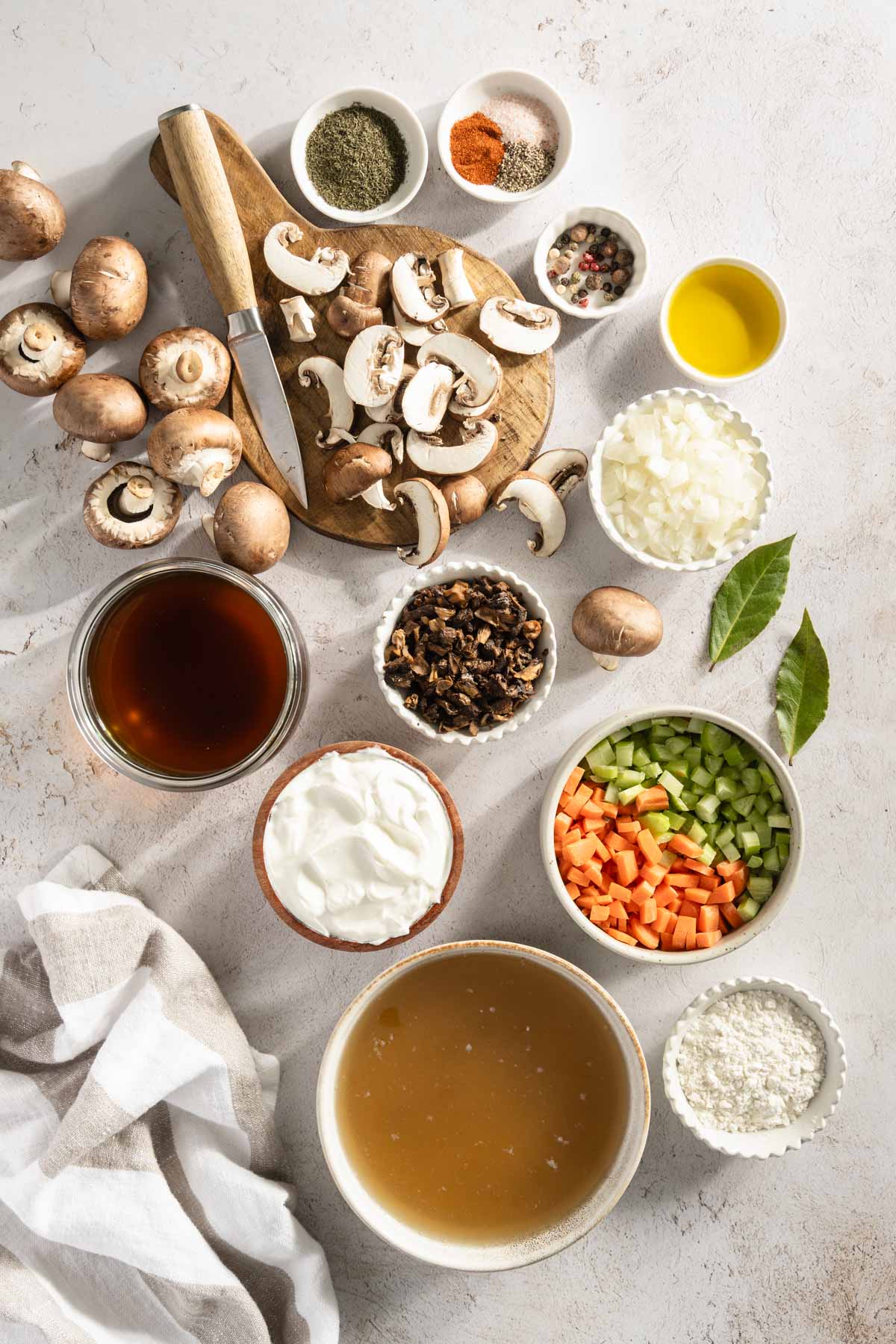 ingredients to make Polish Mushroom Soup