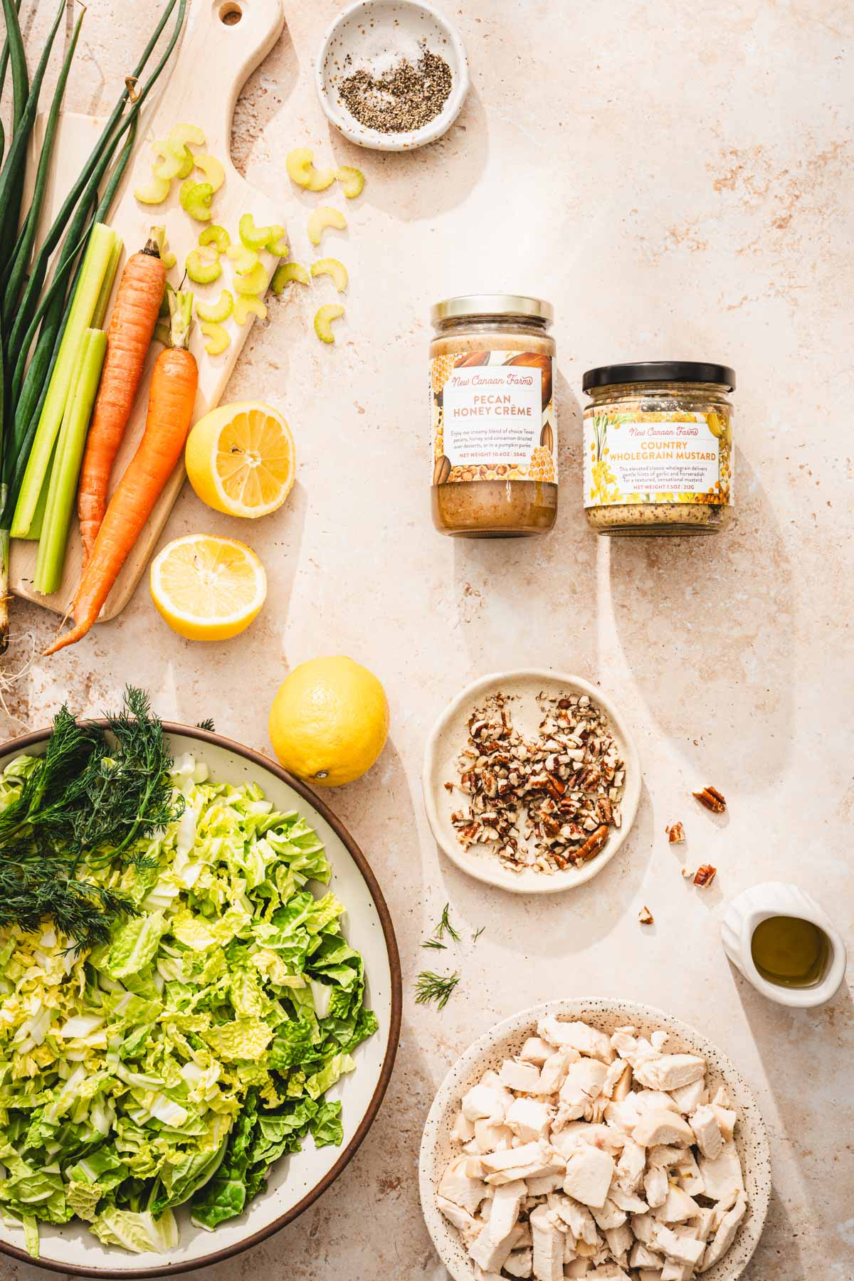 ing to make napa chciken salad with brand jars