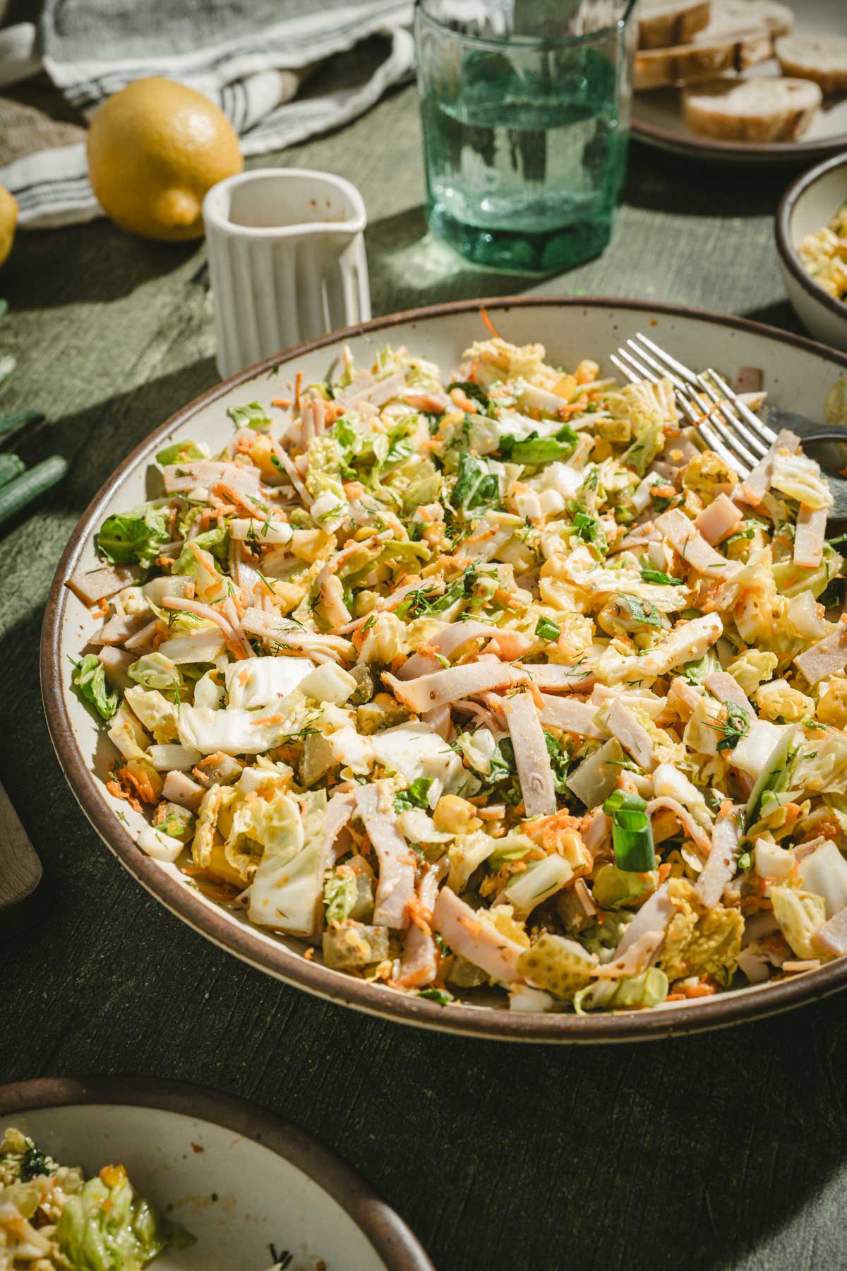 close up of a bowl with salad