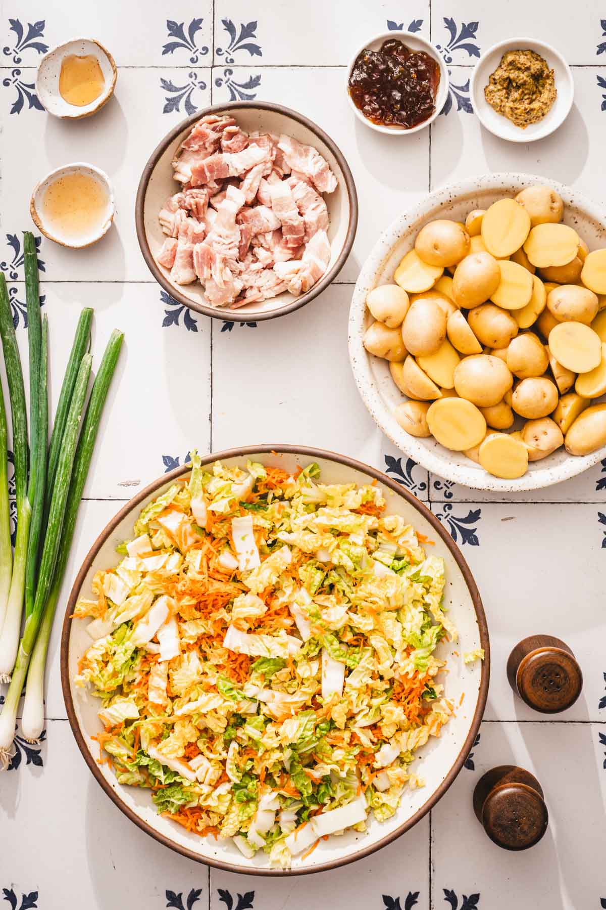 large bowlwithchopped cabbage and carrots