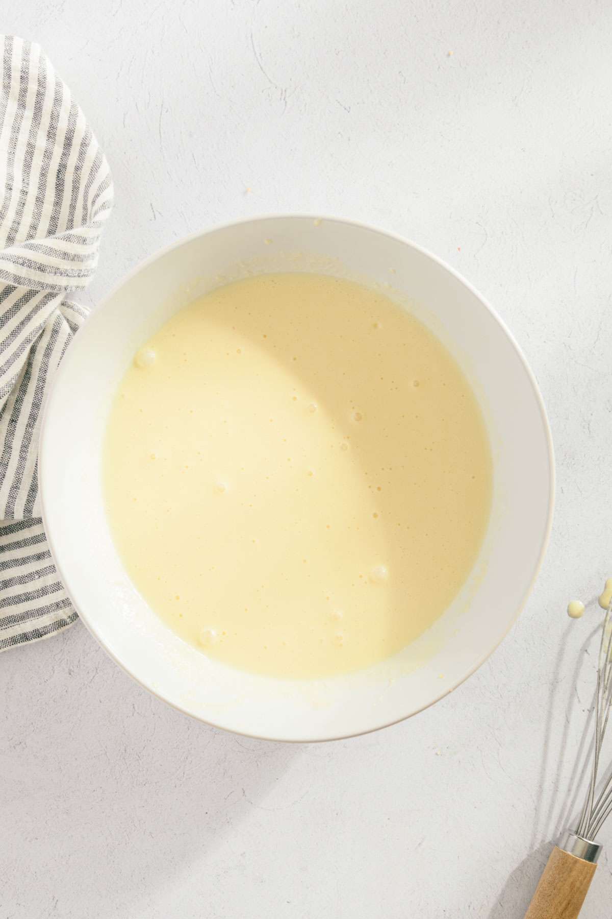 finished bread batter in a bowl