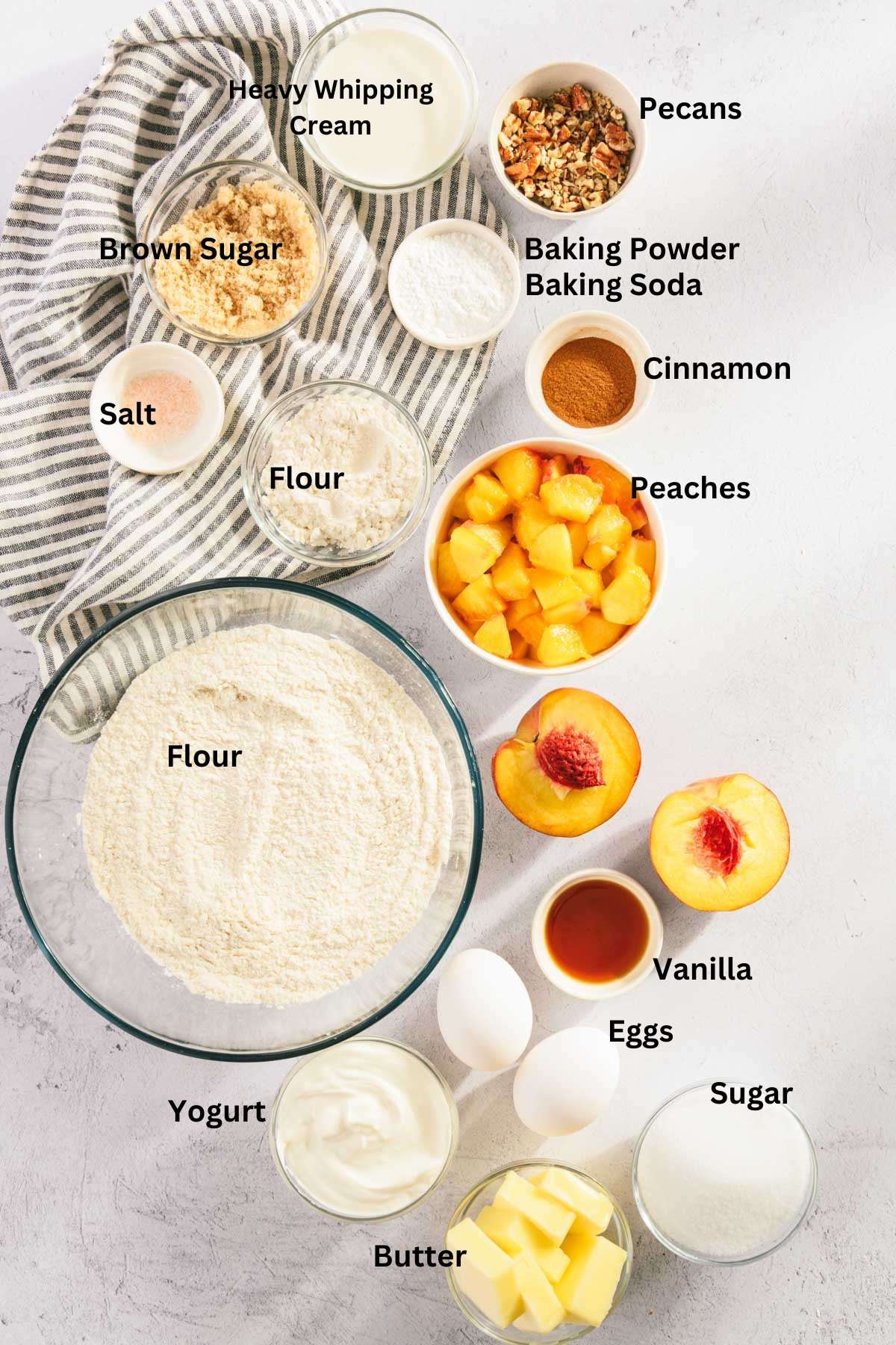 Peach Bread Ingredients