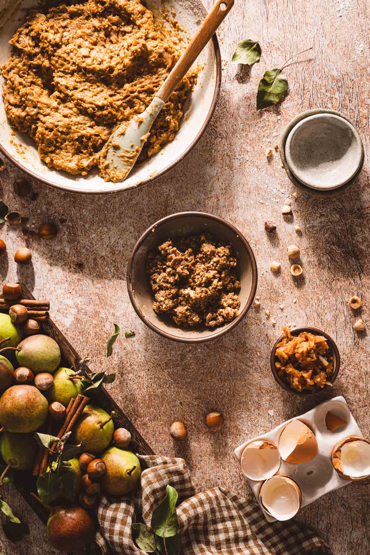 bowl with made crumble
