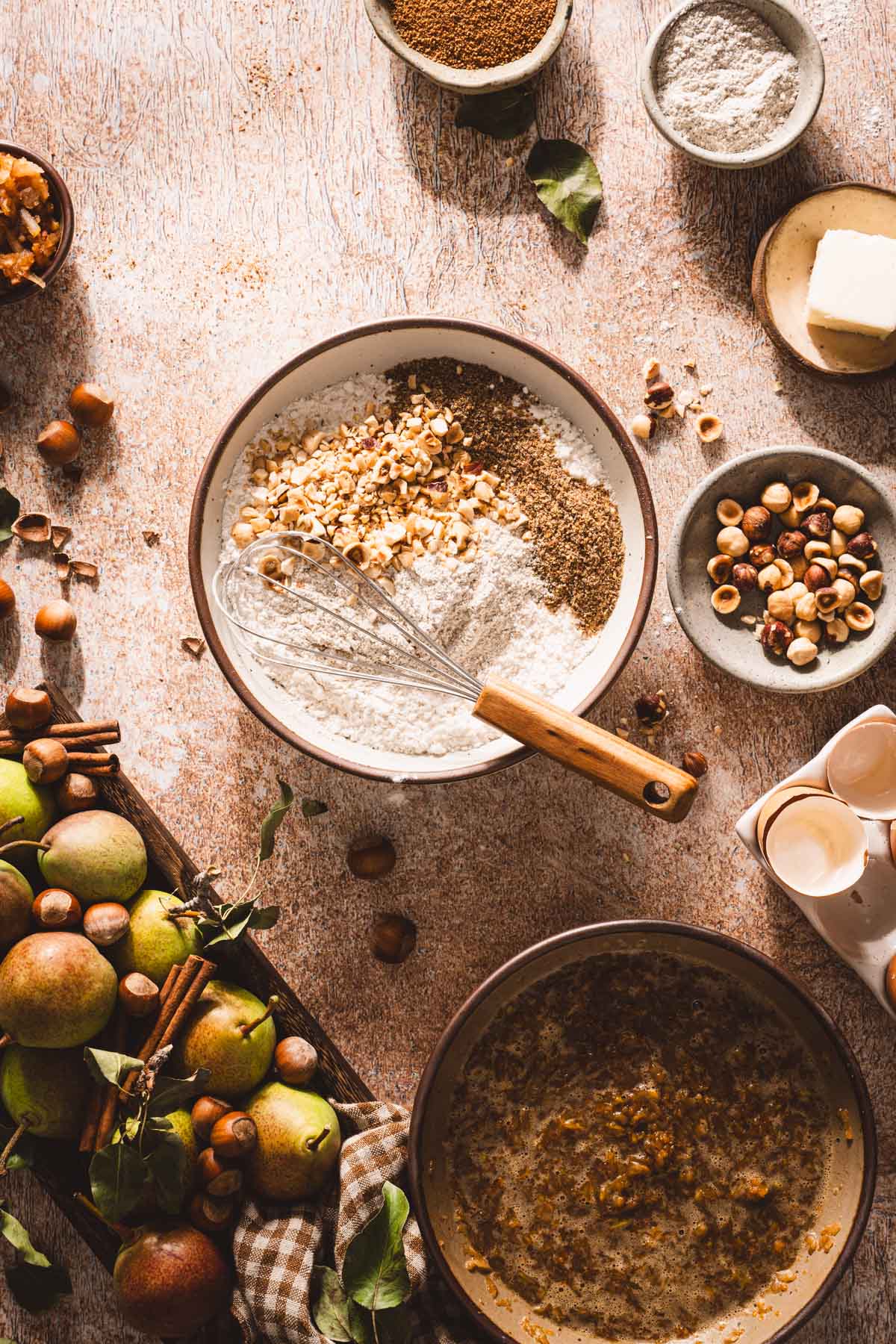 bowl with ing for the crumble