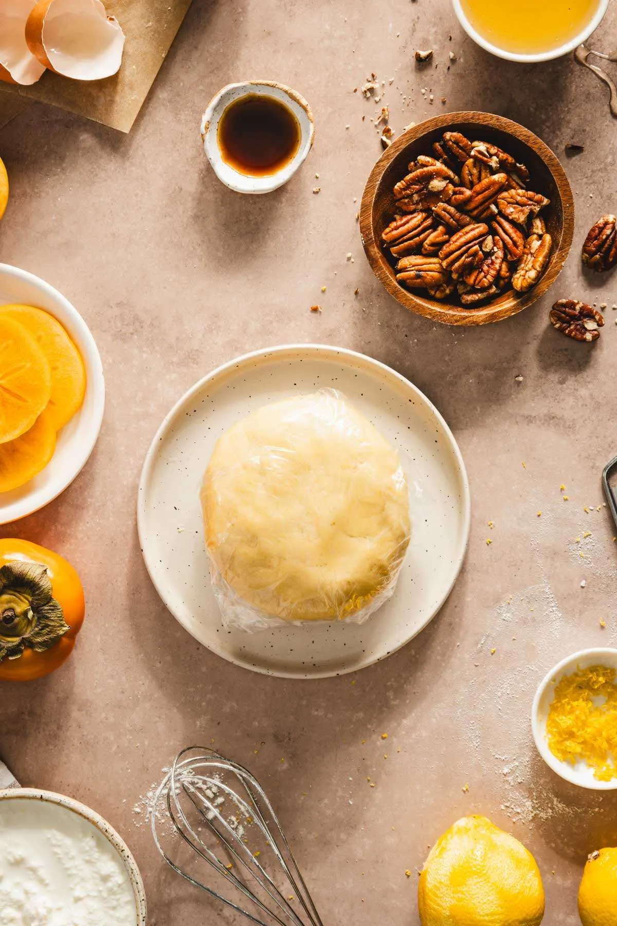 formed tart dough on a plate