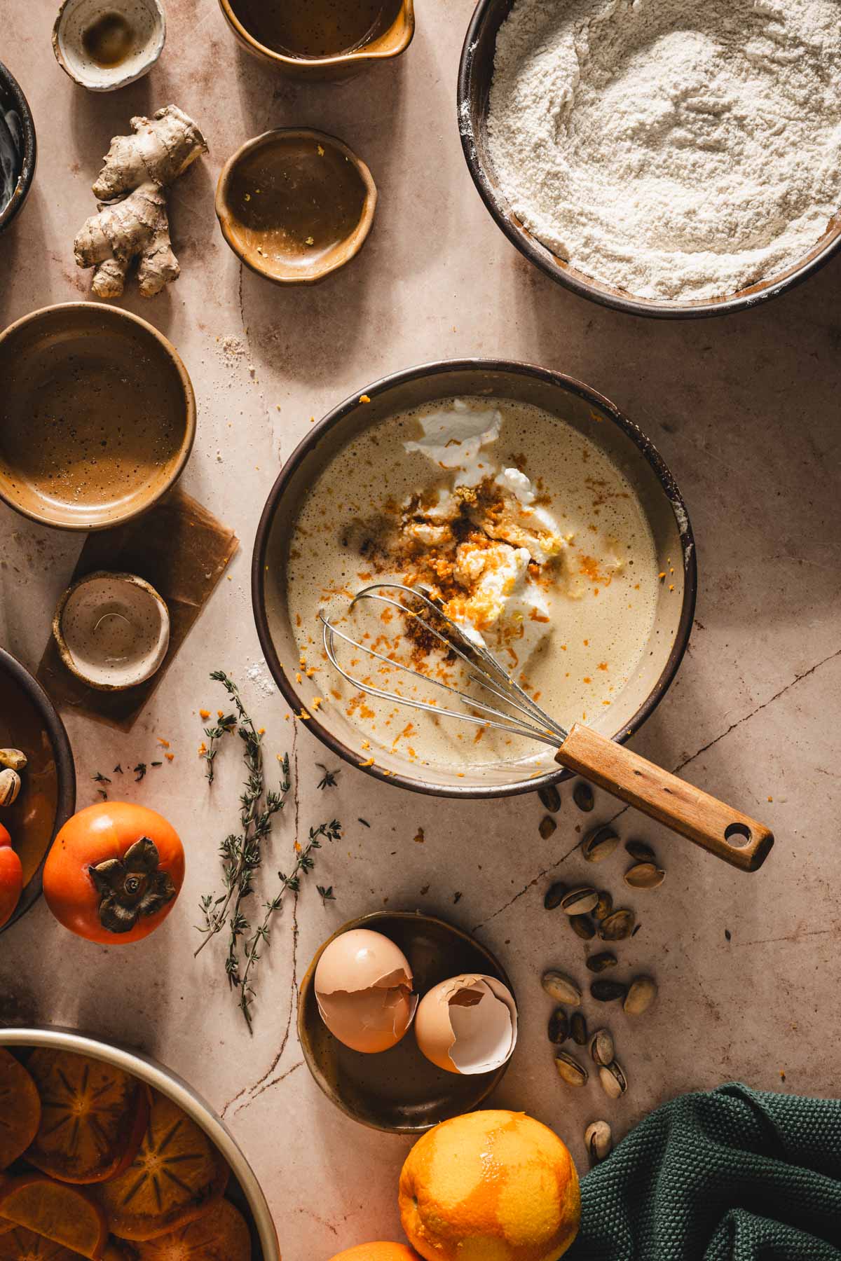 bowl with mixed wet ing