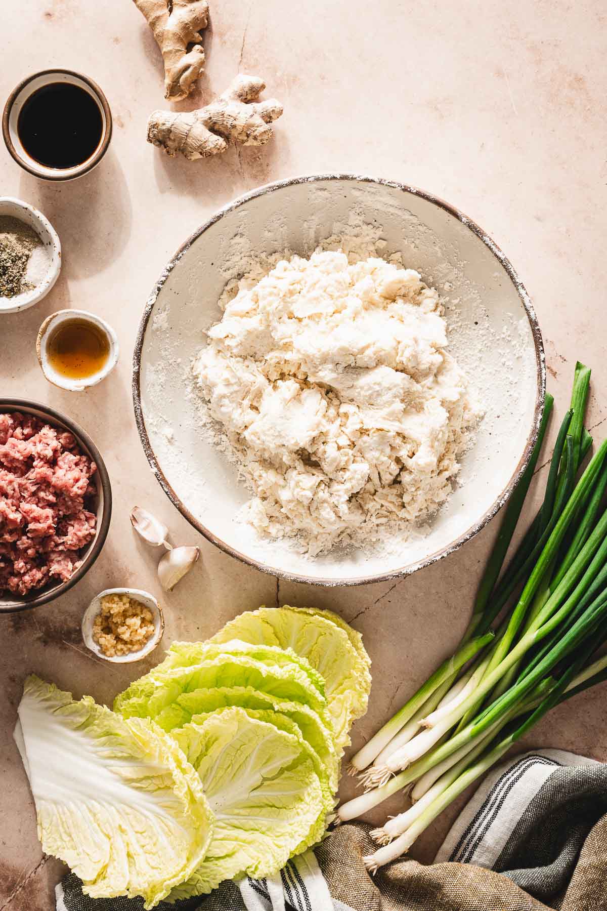 shaggy dough for the pierogi