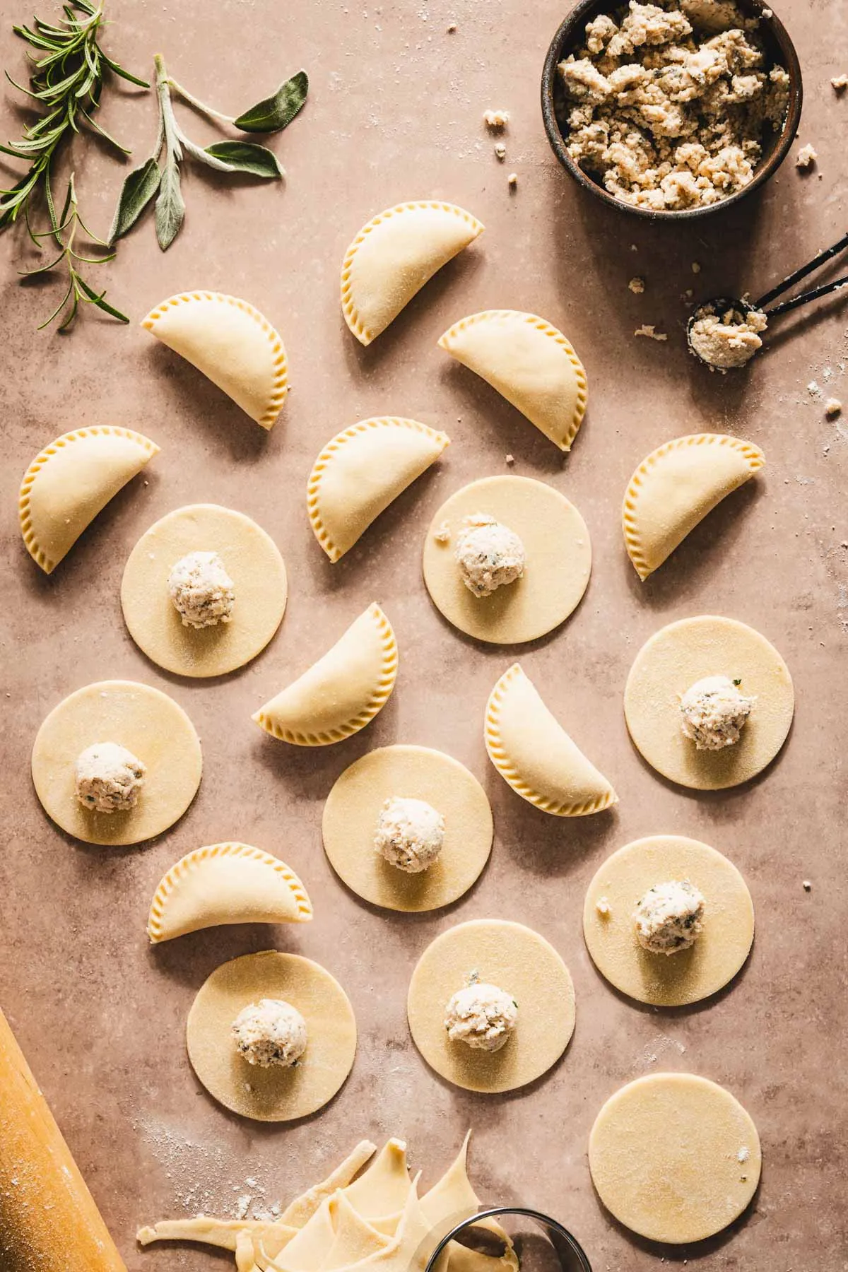 formed pierogis