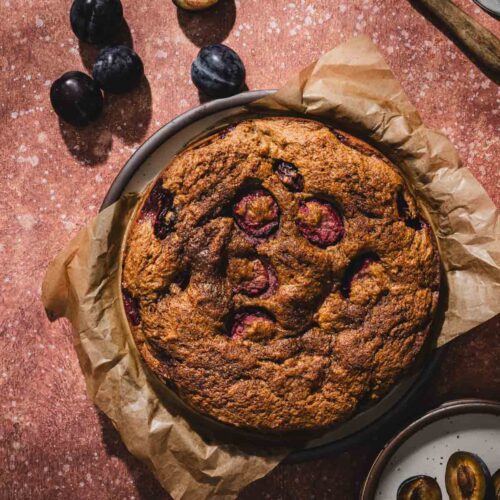 baked Brown Butter Plum Cake