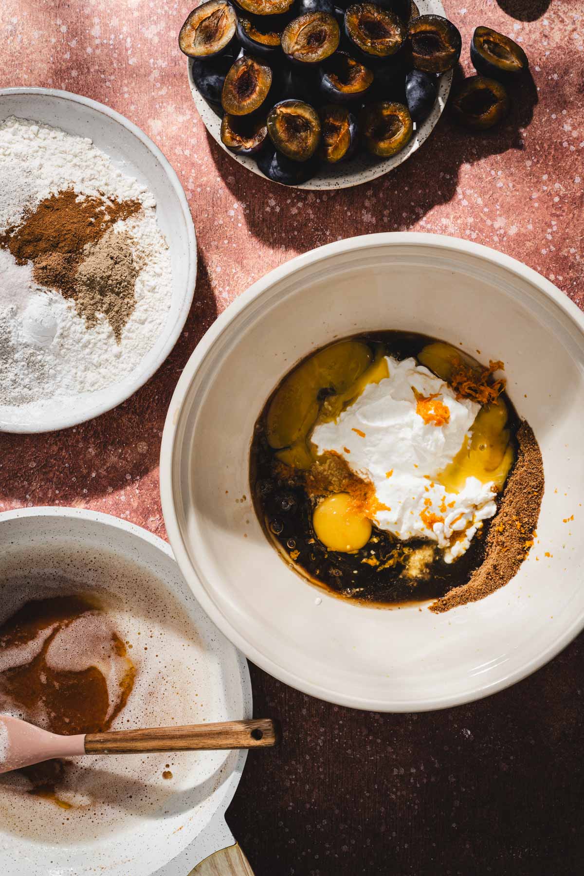 bowl with wet ingredients