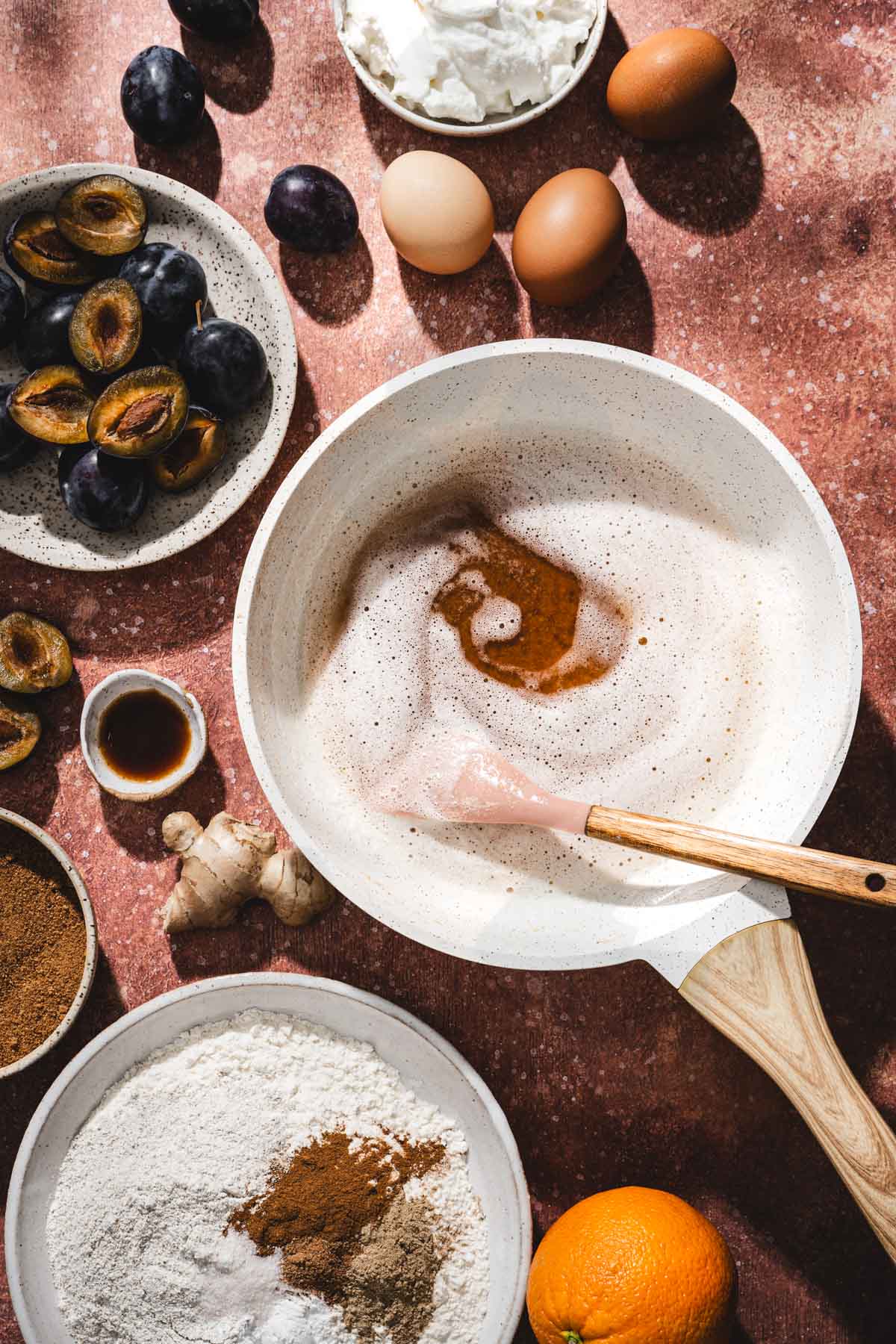 skillet with brown butter
