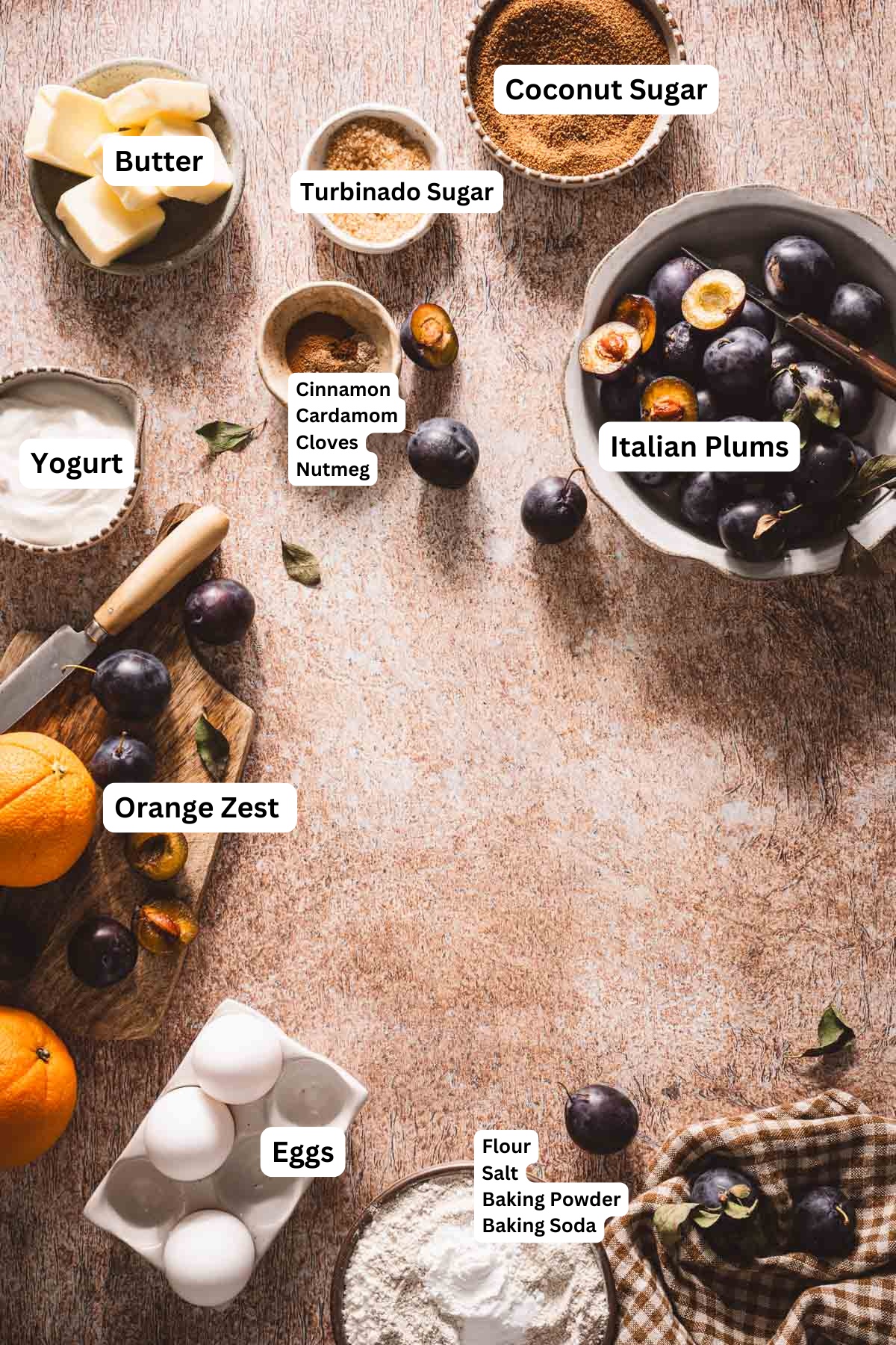 ing to make plum cake with name tags