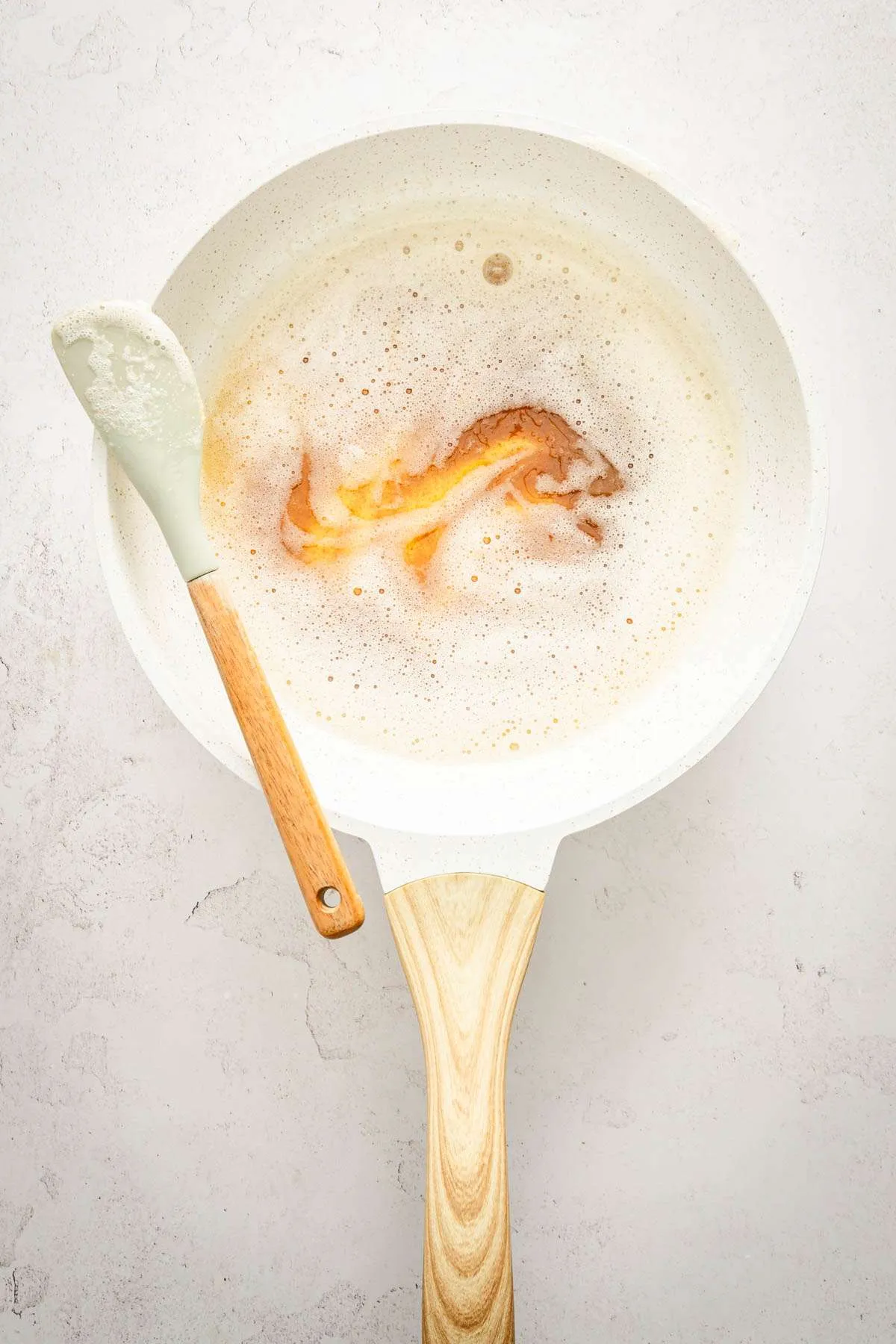 skillet with brown butter