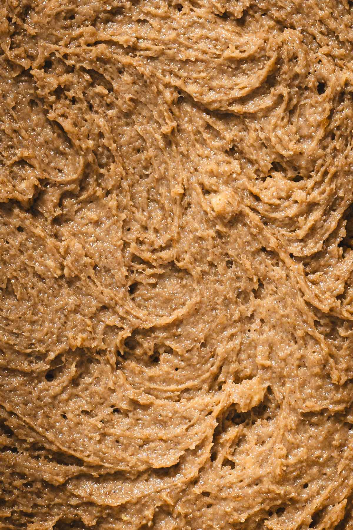 close up of the cake batter