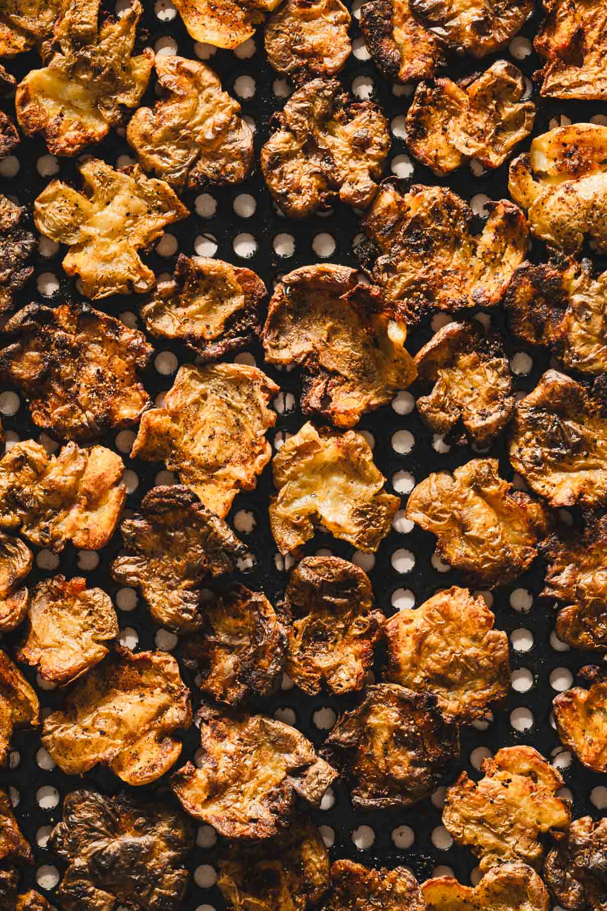 close up of crispy potatoes