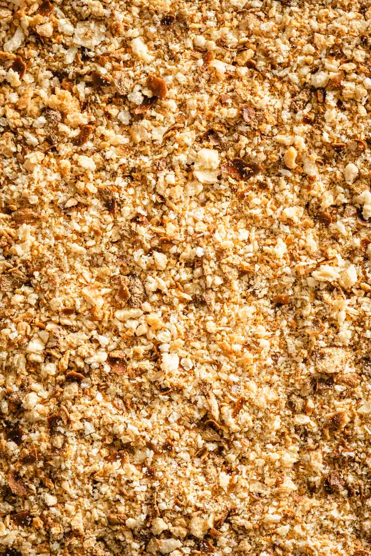 close up of breadcrumbs