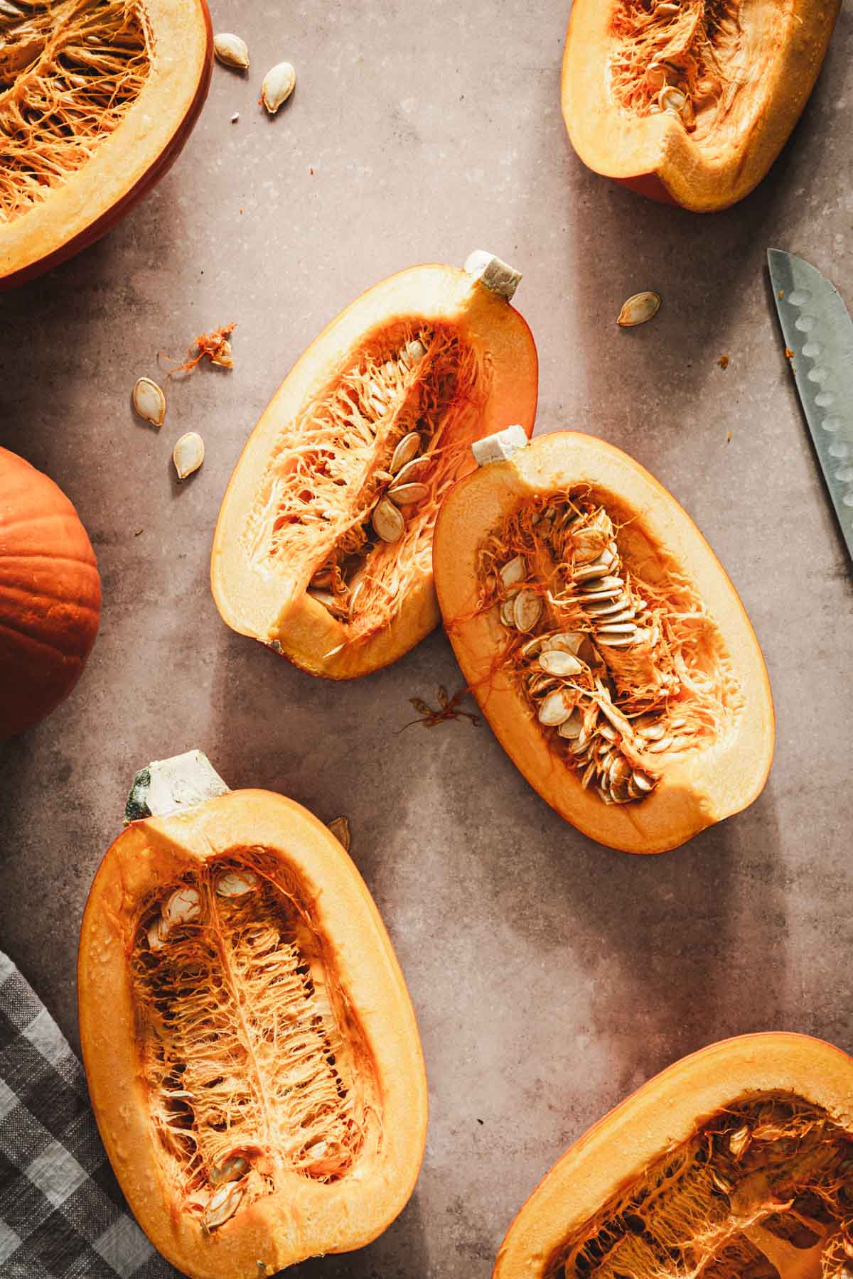 cut up pumpkins