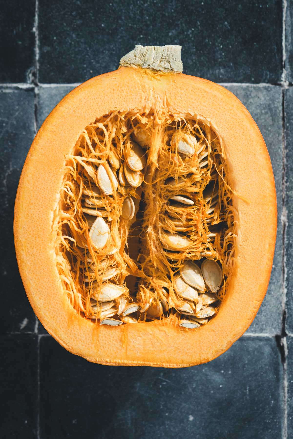 pumpkin cut in half