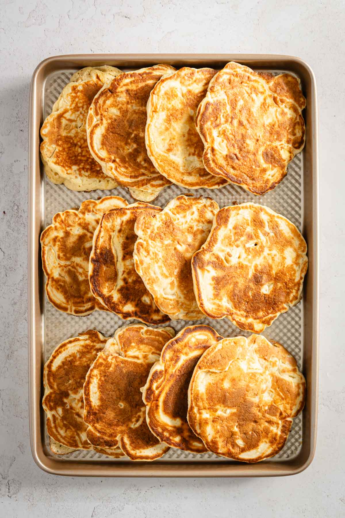 cooked racuchy on a baking sheet