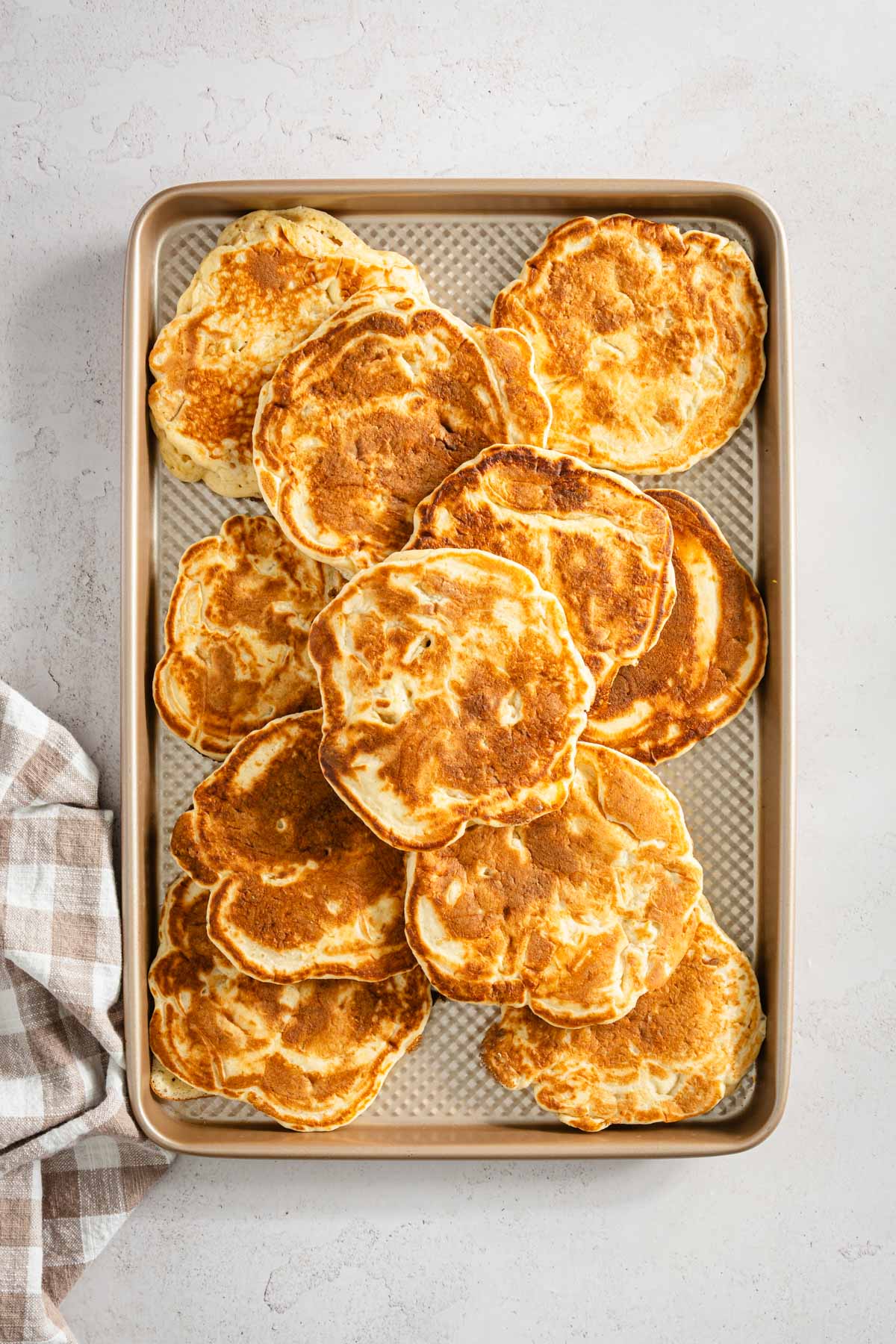 cooked racuchy on a baking sheet