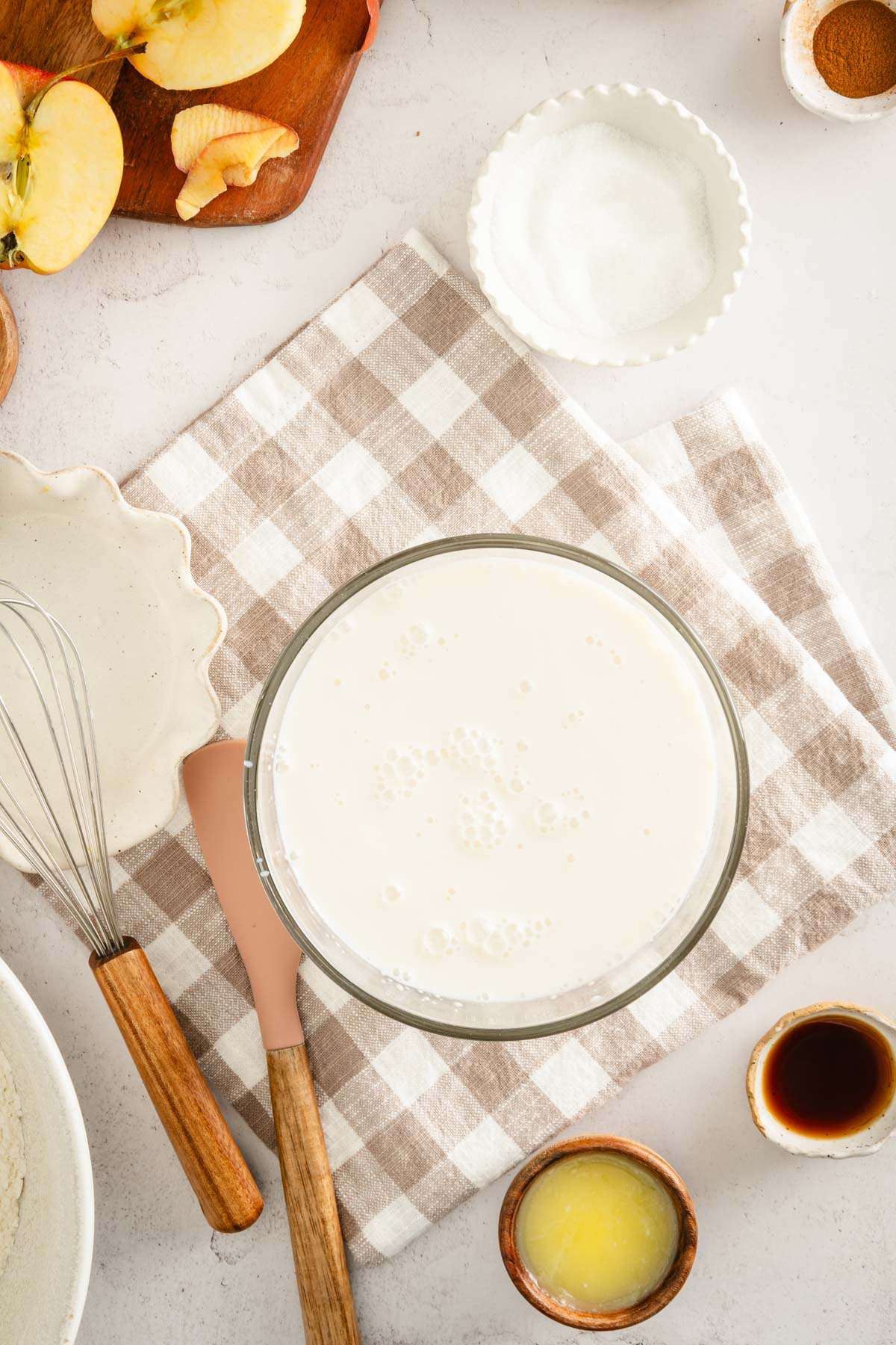 sugar added to the yeast mixture