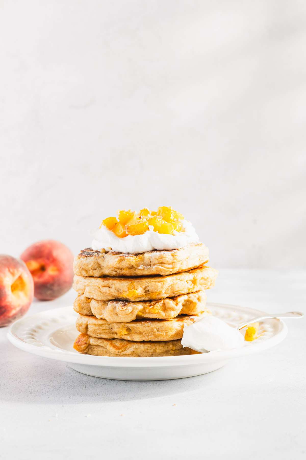 Peach Racuchy on a serving plate