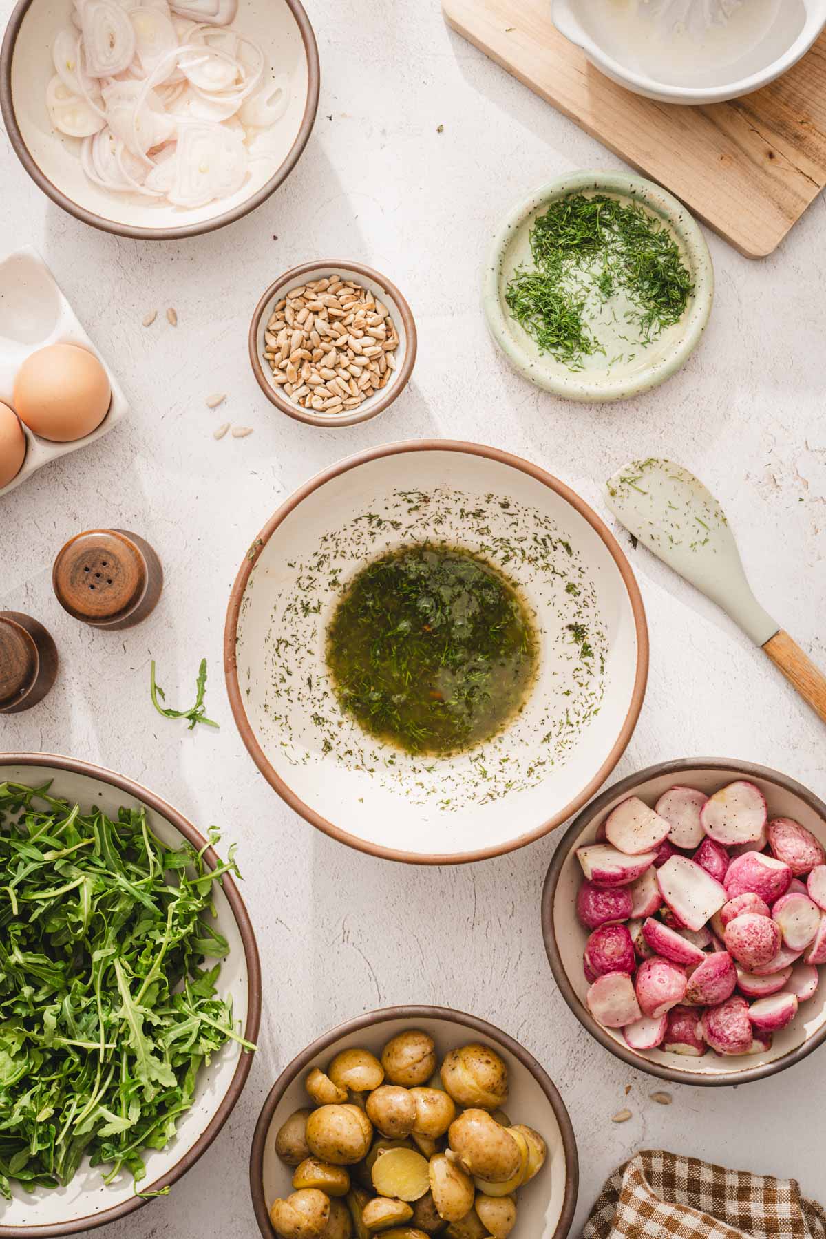 medium bowl with the dill drssing