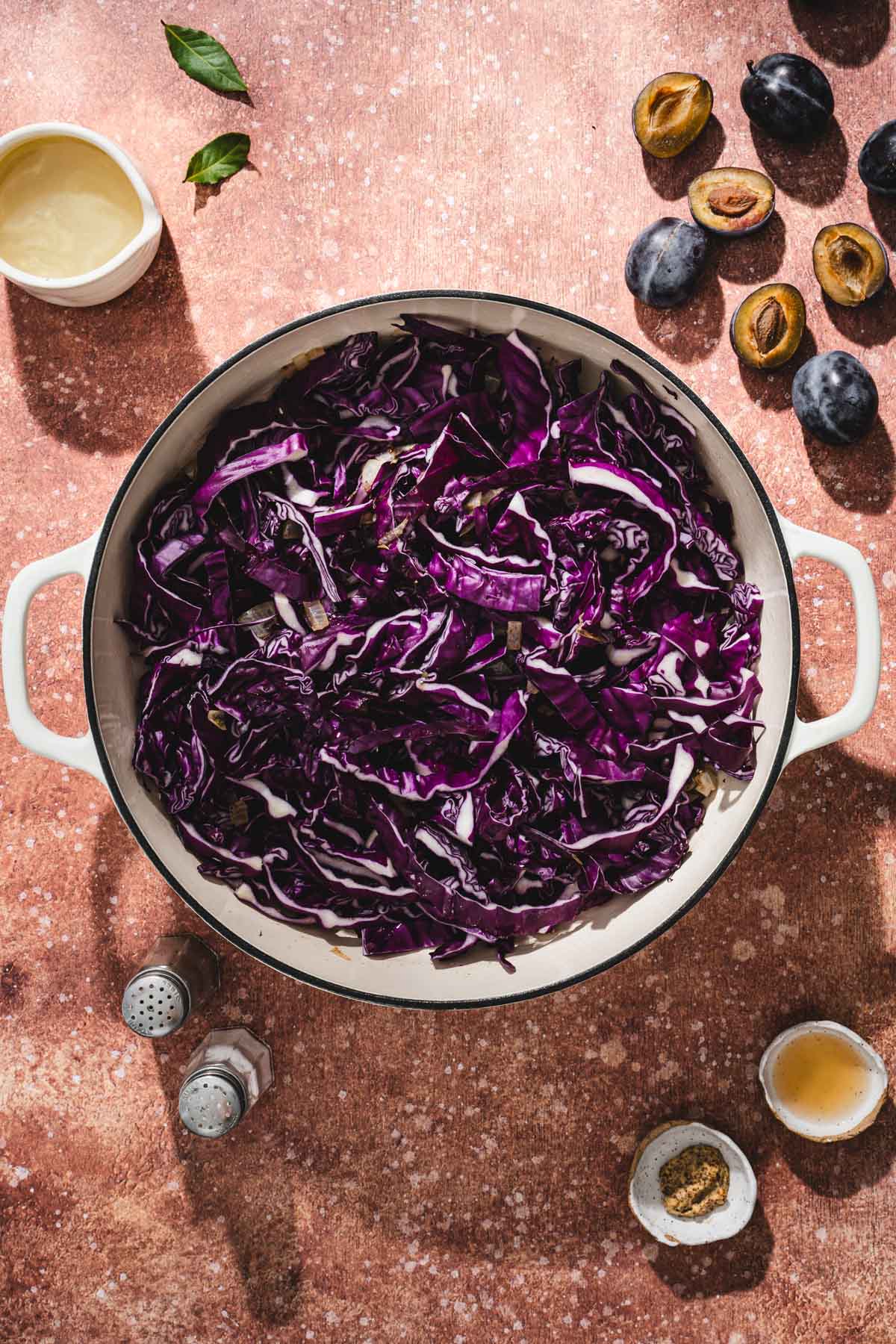 skillet with added cabbage