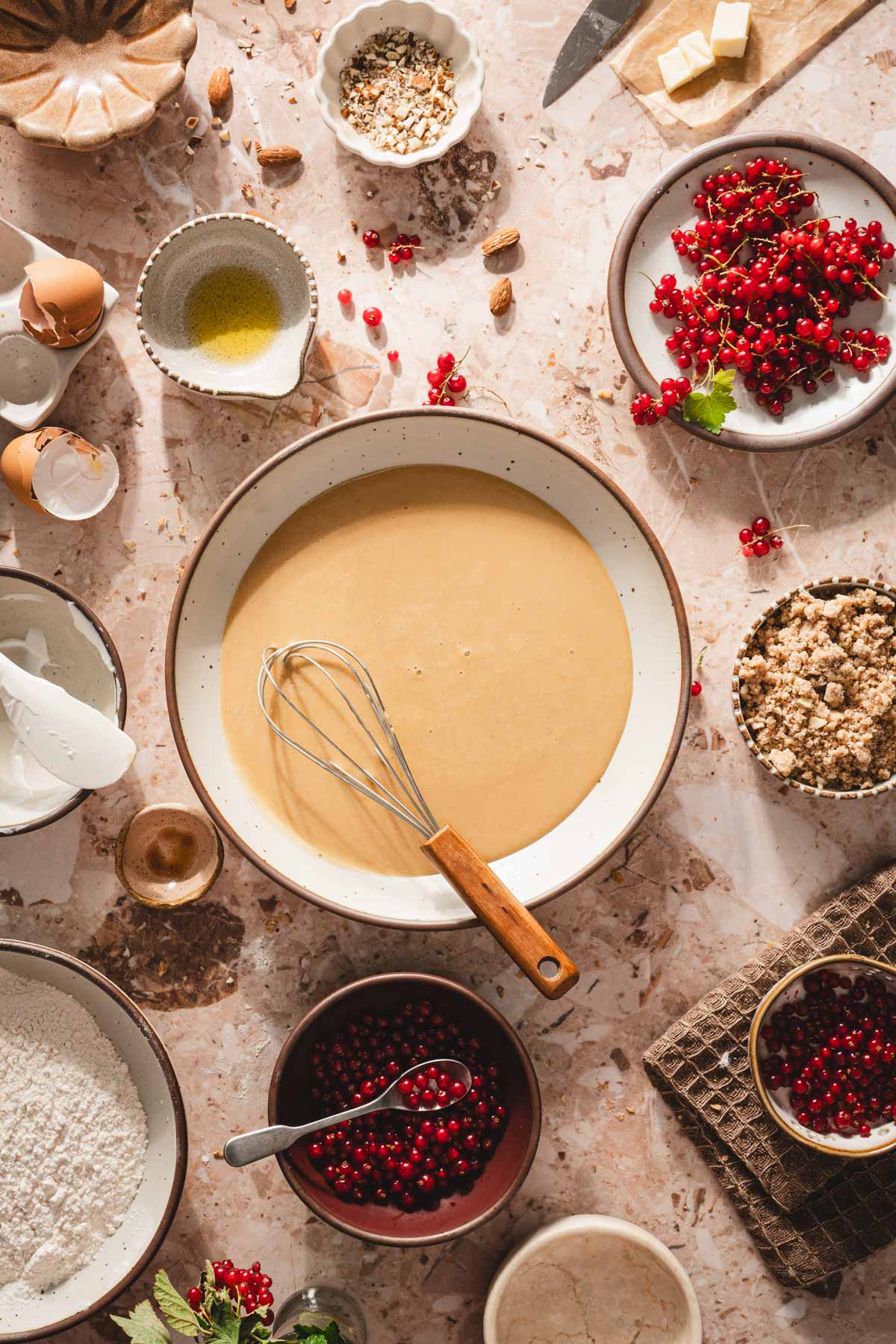 wet batter made in a bowl
