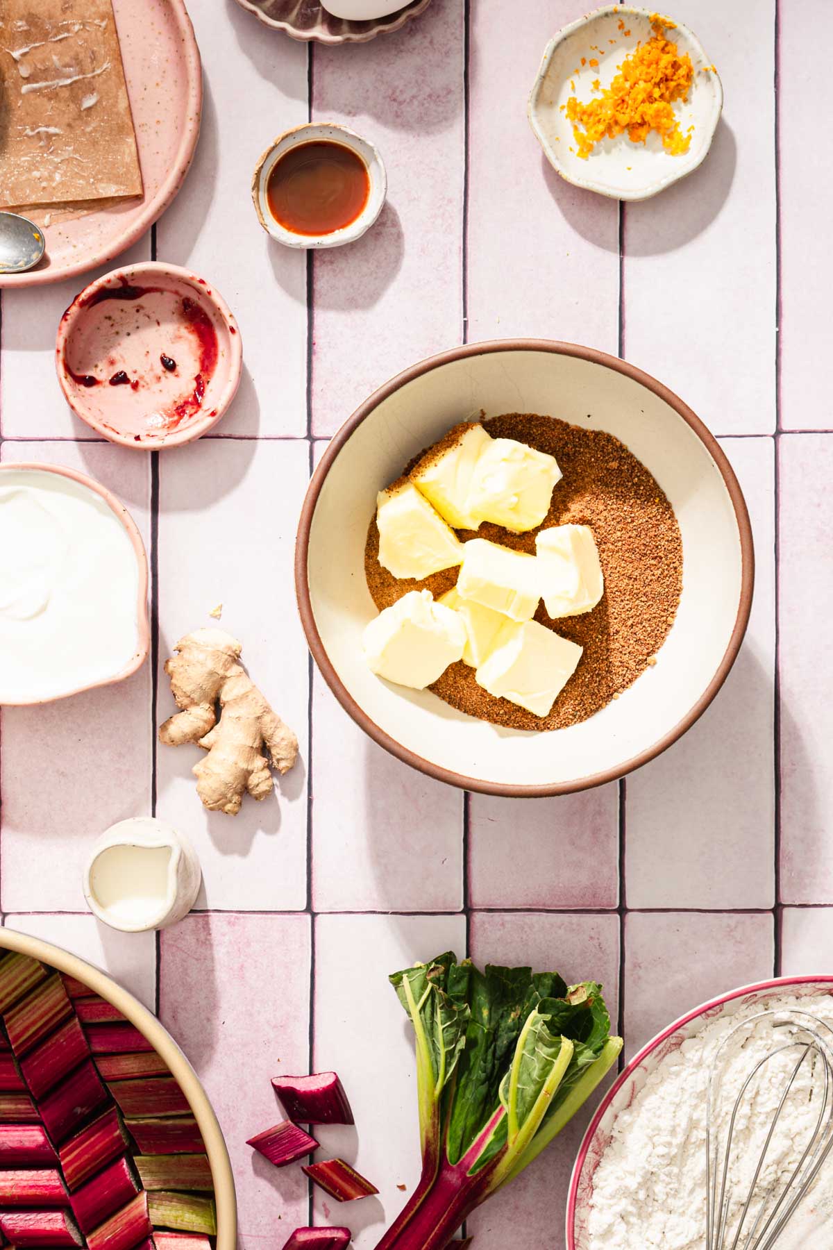 small bowl with sugar and butter