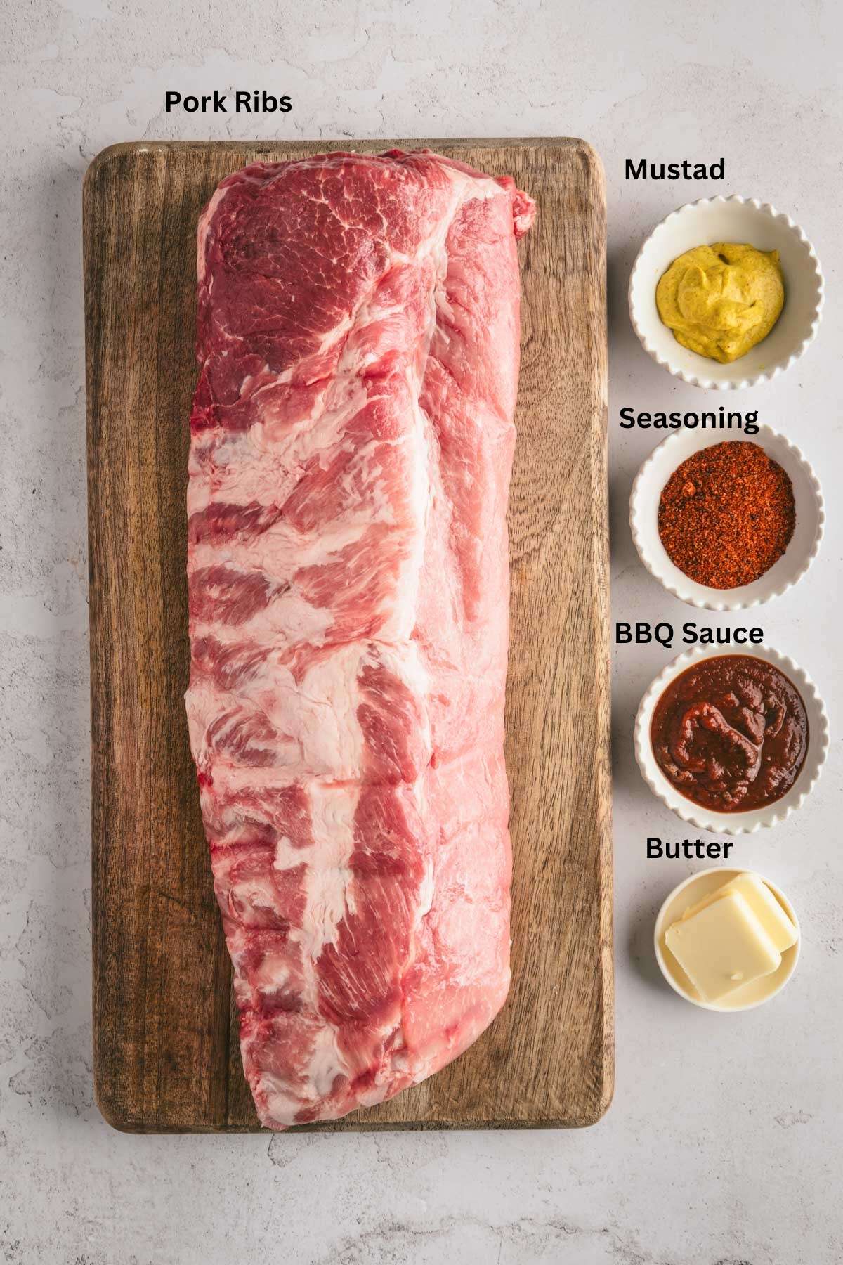 ingredients to make pork ribs