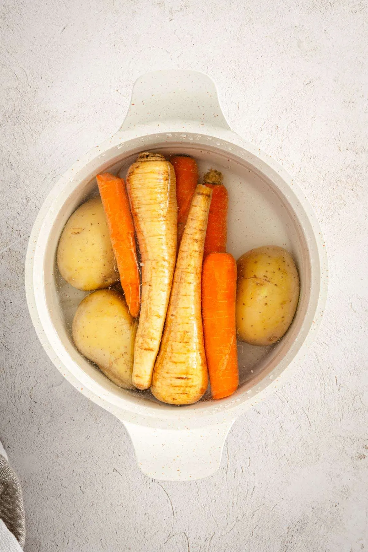 veggies in a stock pot