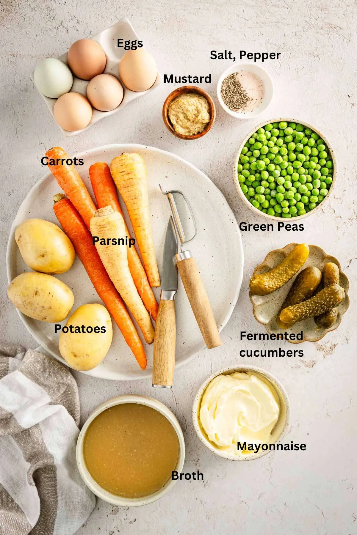 ingredients to make veggie salad