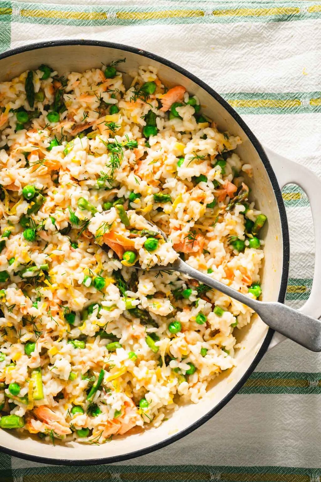 Salmon Risotto Pics Easy Smoked Salmon Risotto with Peas and Asparagus