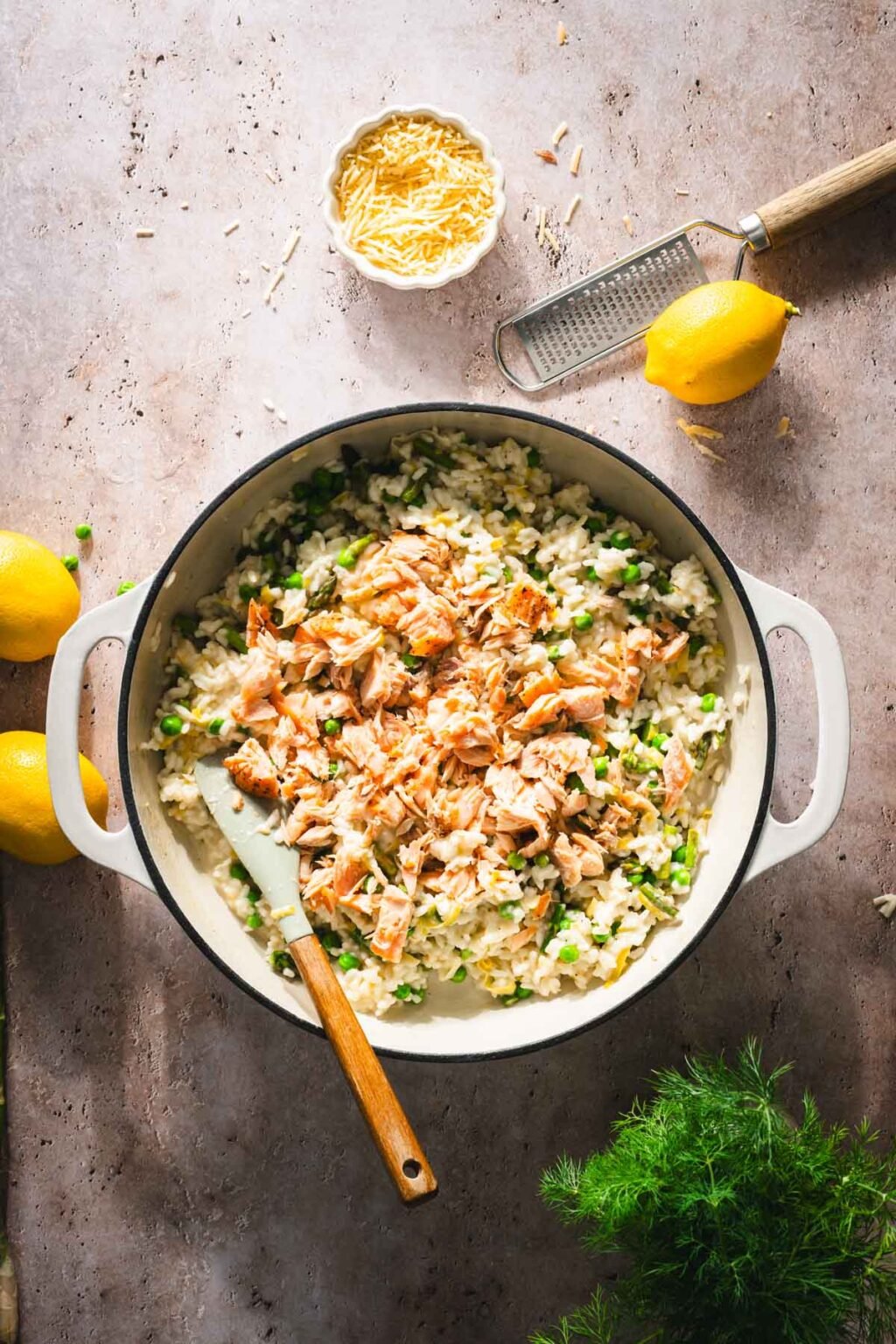 Salmon Risotto Pics Easy Smoked Salmon Risotto with Peas and Asparagus