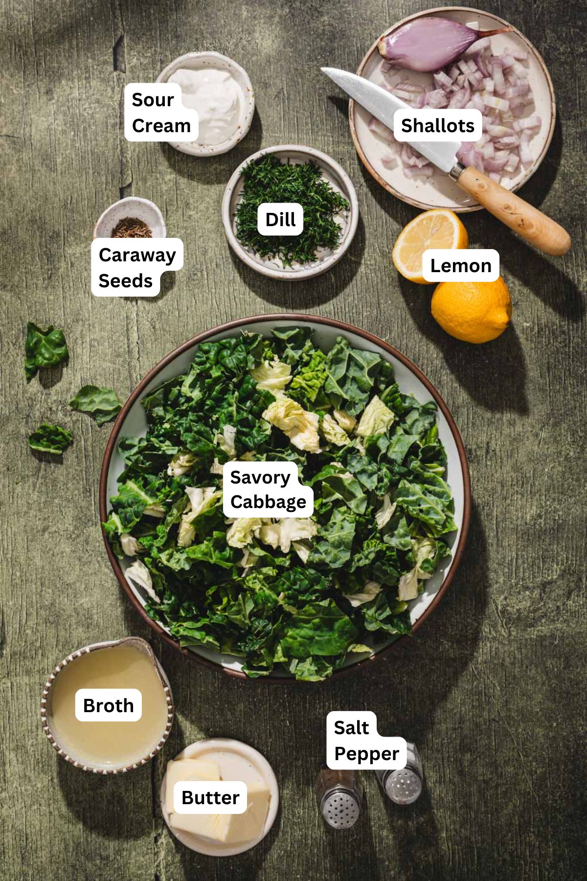 ing to make savory cabbage with name tags