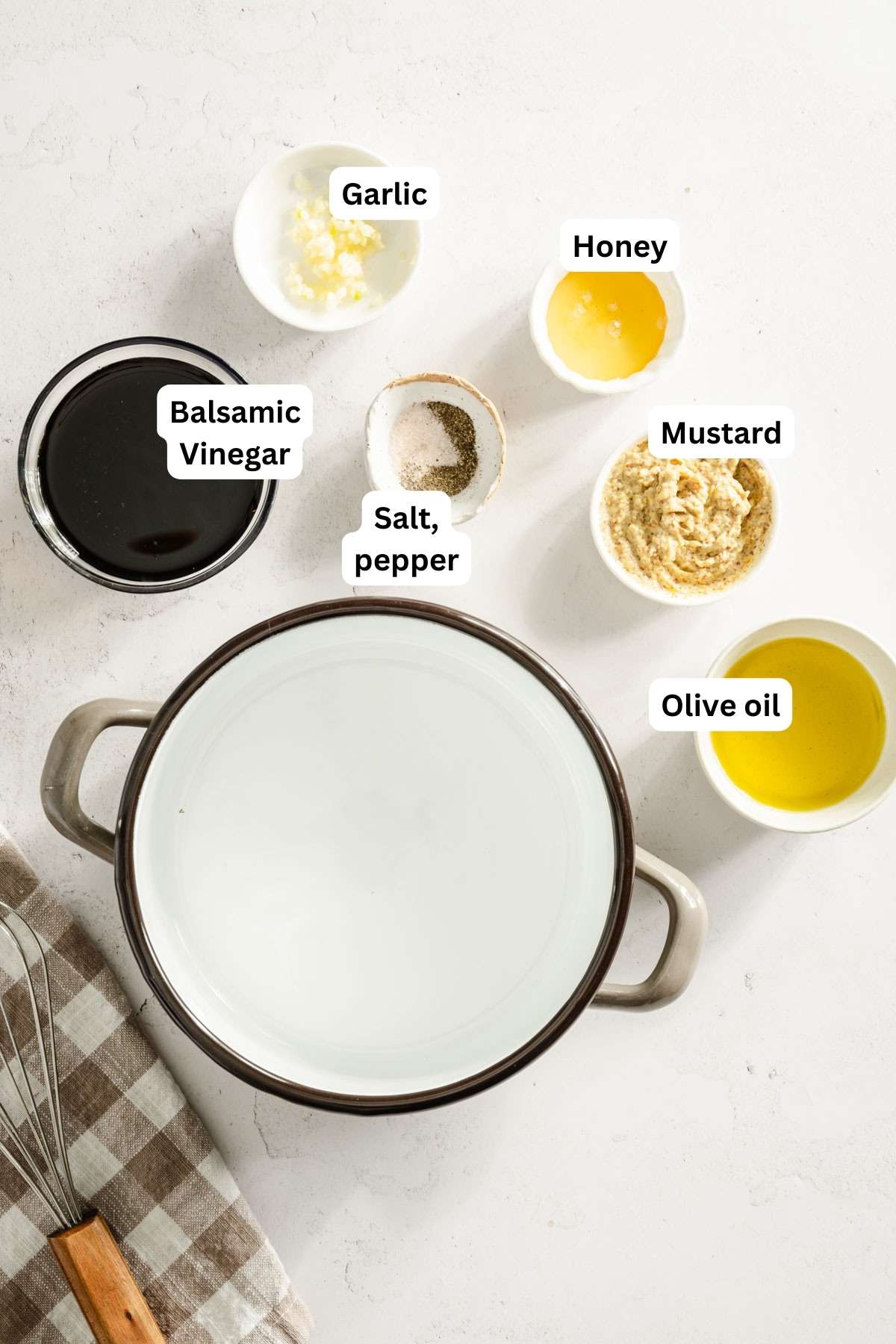 ingredients to make balsamic vinaigrette