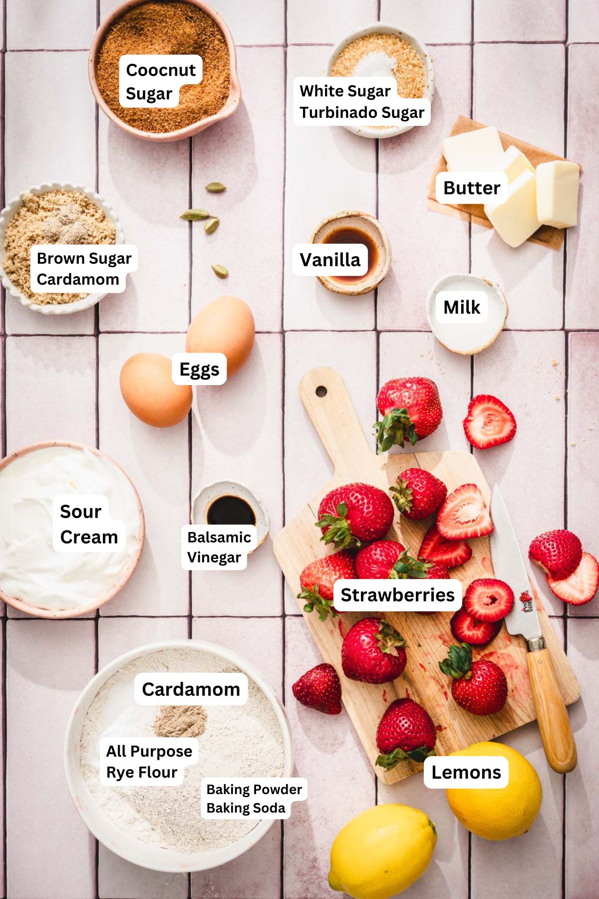 ing to make strawberry cake with name tags